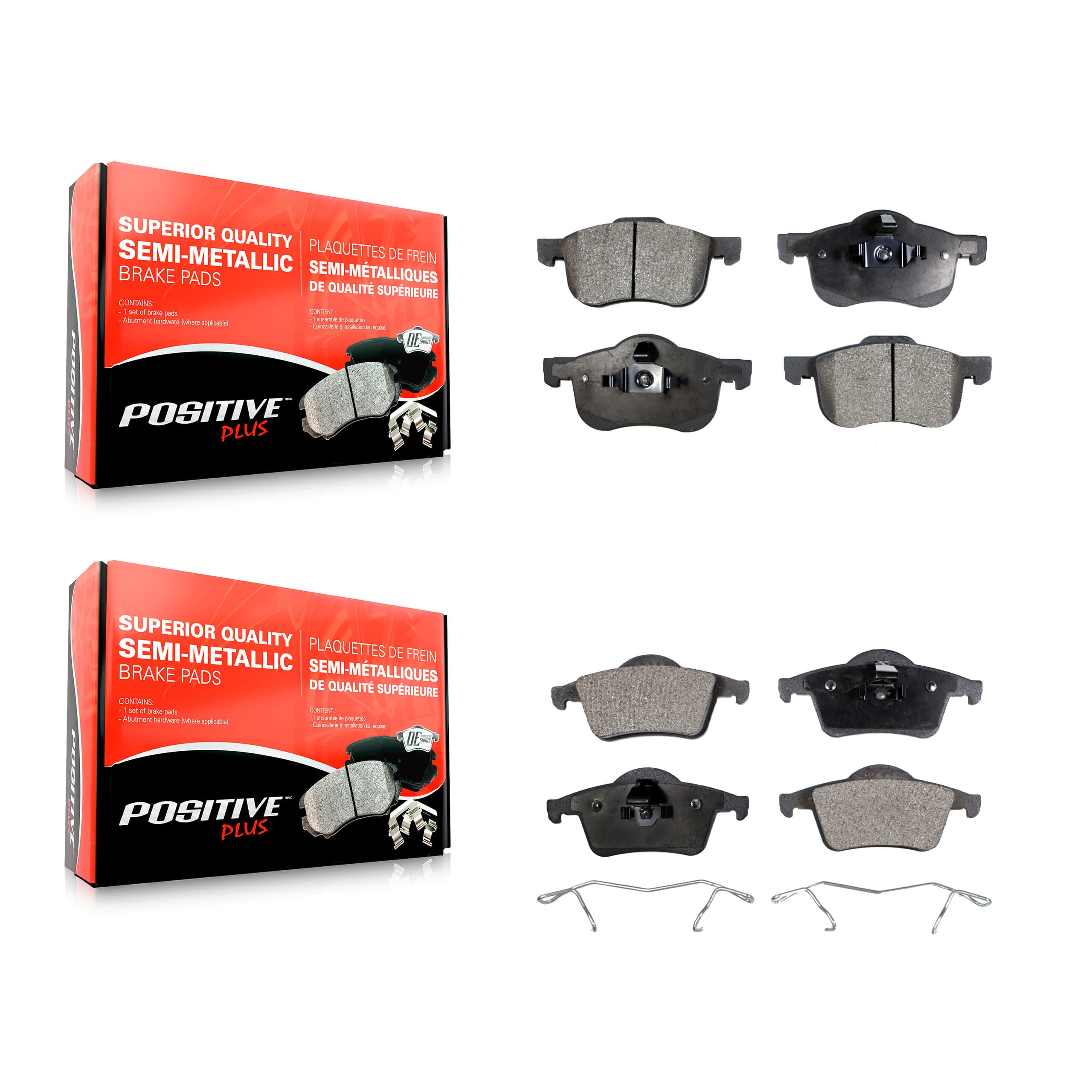 Positive Plus - KPF-100363 - Front and Rear Disc Brake Pad Kits image 1