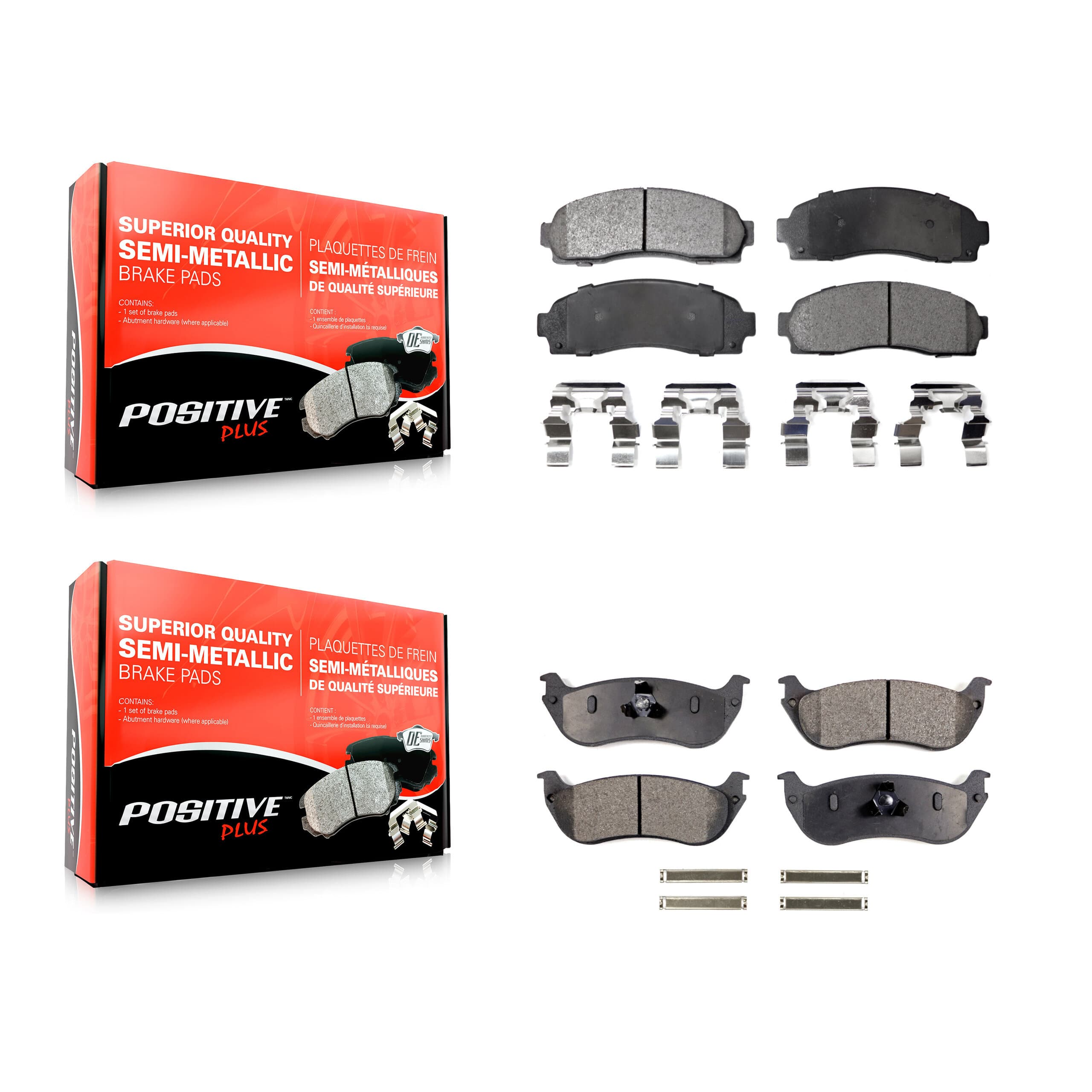 Positive Plus - KPF-100376 - Front and Rear Disc Brake Pad Kits image 1
