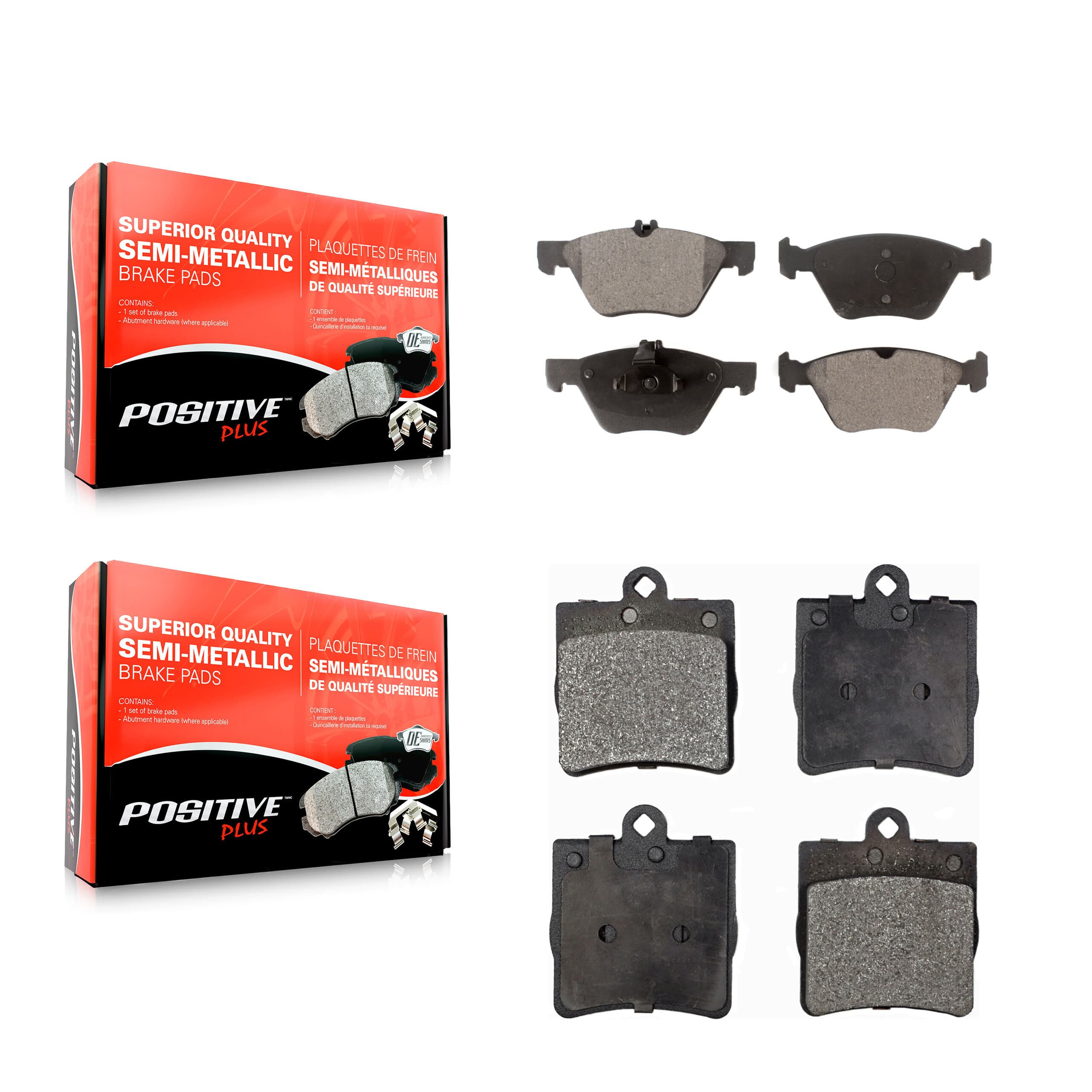 Positive Plus - KPF-100387 - Front and Rear Disc Brake Pad Kits image 1