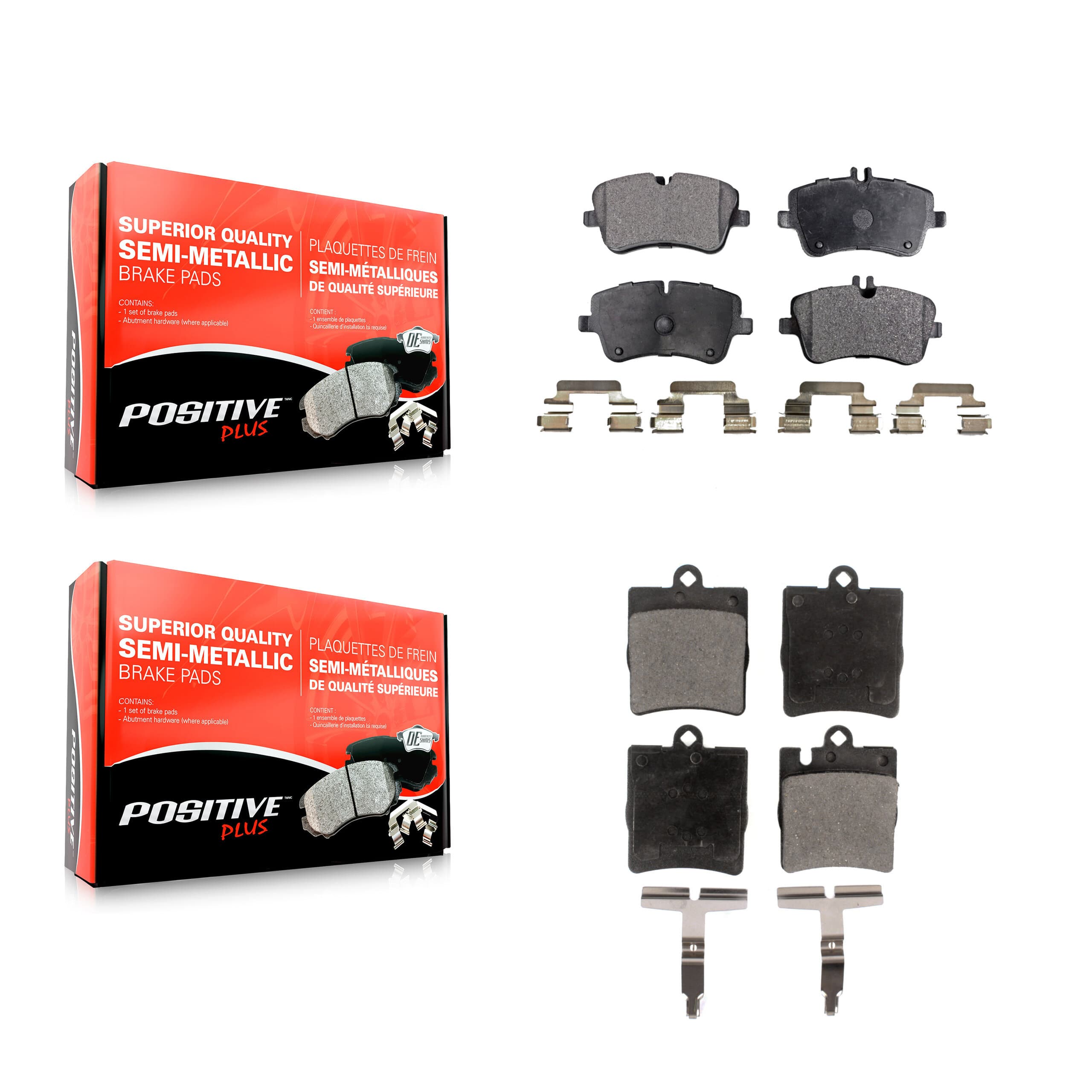 Positive Plus - KPF-100404 - Front and Rear Disc Brake Pad Kits image 1