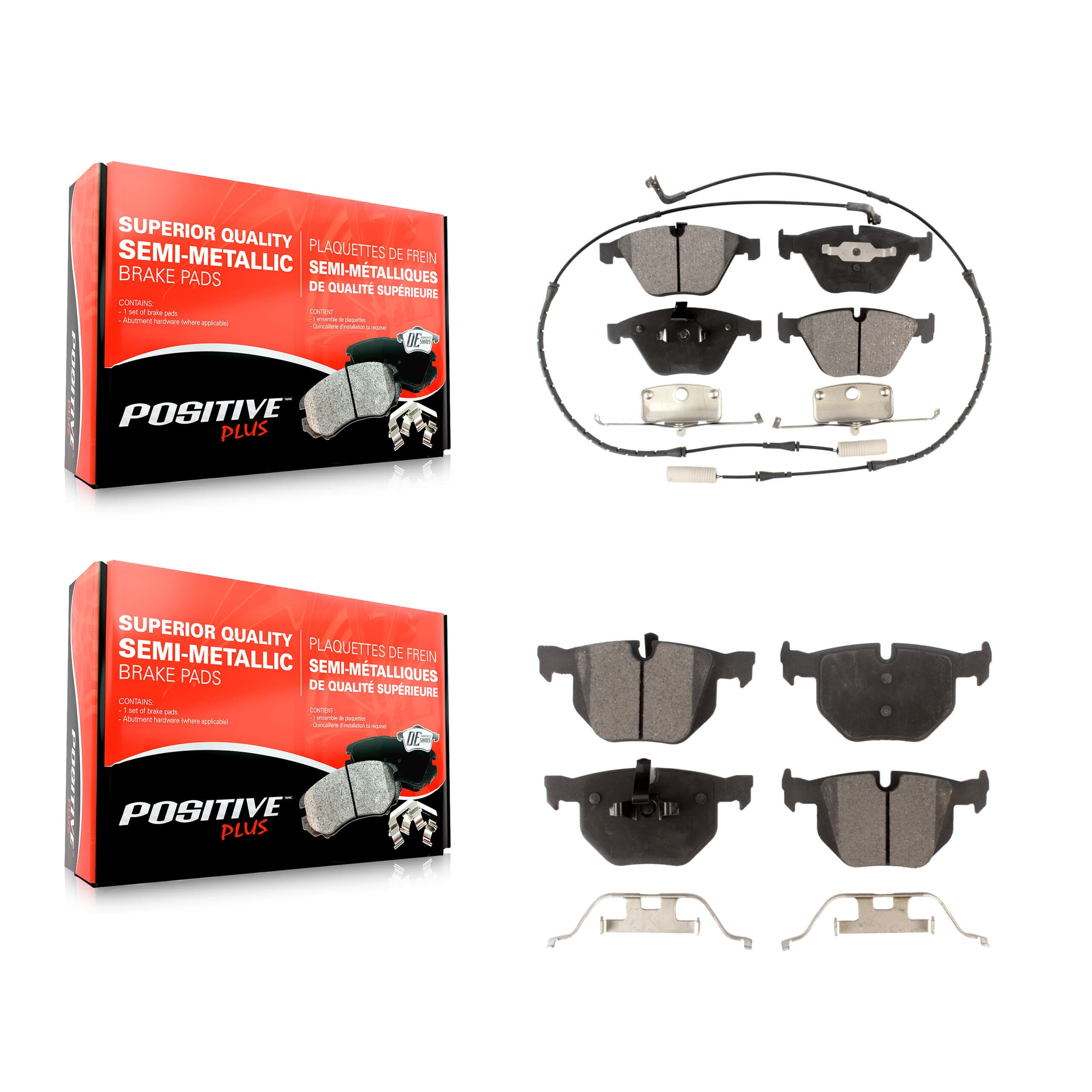 Positive Plus - KPF-100426 - Front and Rear Disc Brake Pad Kits image 1