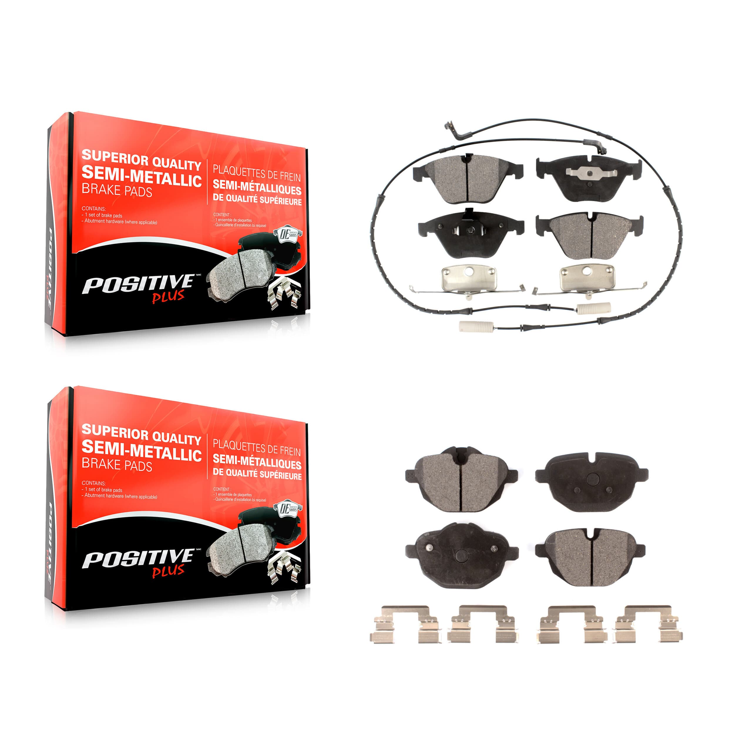 Positive Plus - KPF-100428 - Front and Rear Disc Brake Pad Kits image 1