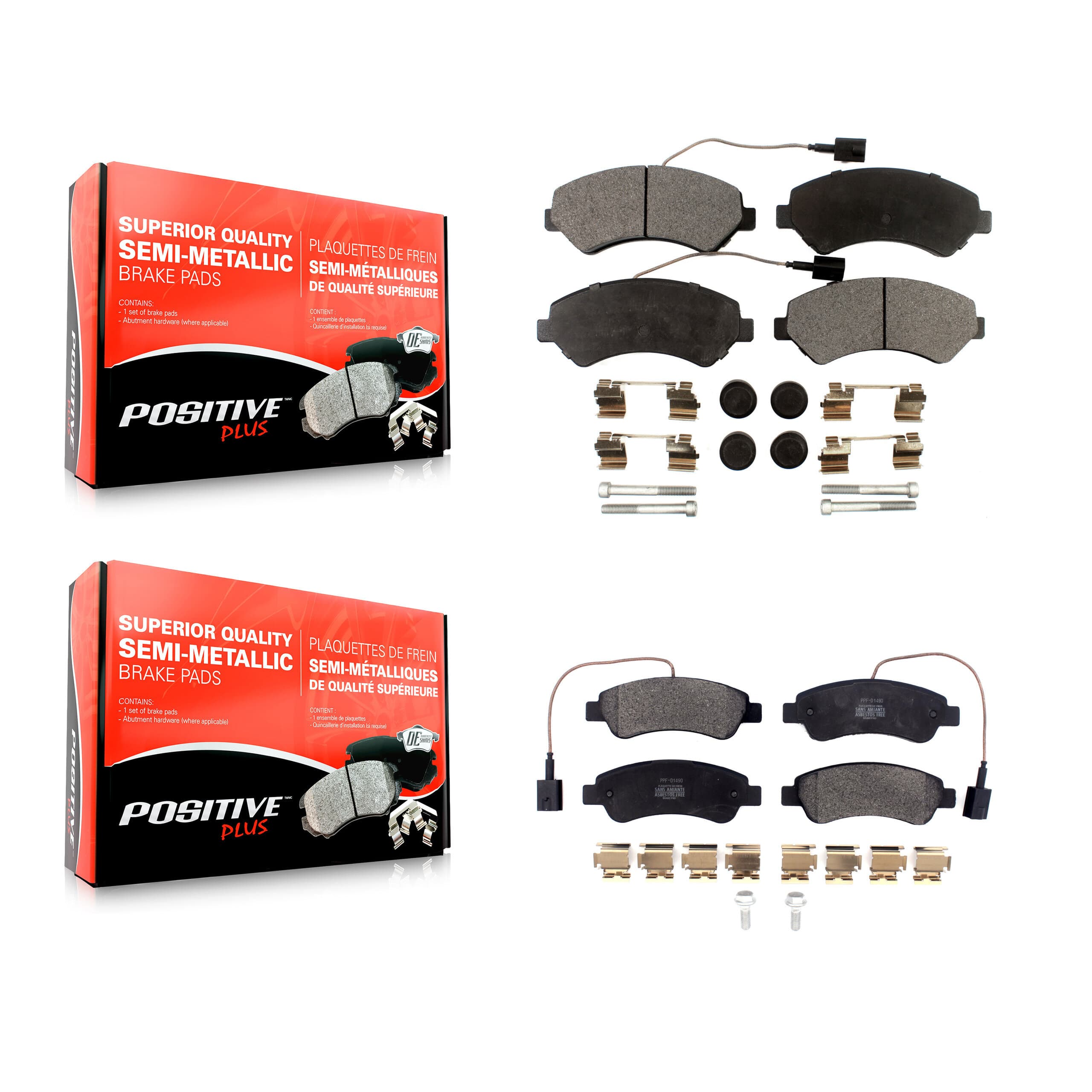 Positive Plus - KPF-100469 - Front and Rear Disc Brake Pad Kits image 1
