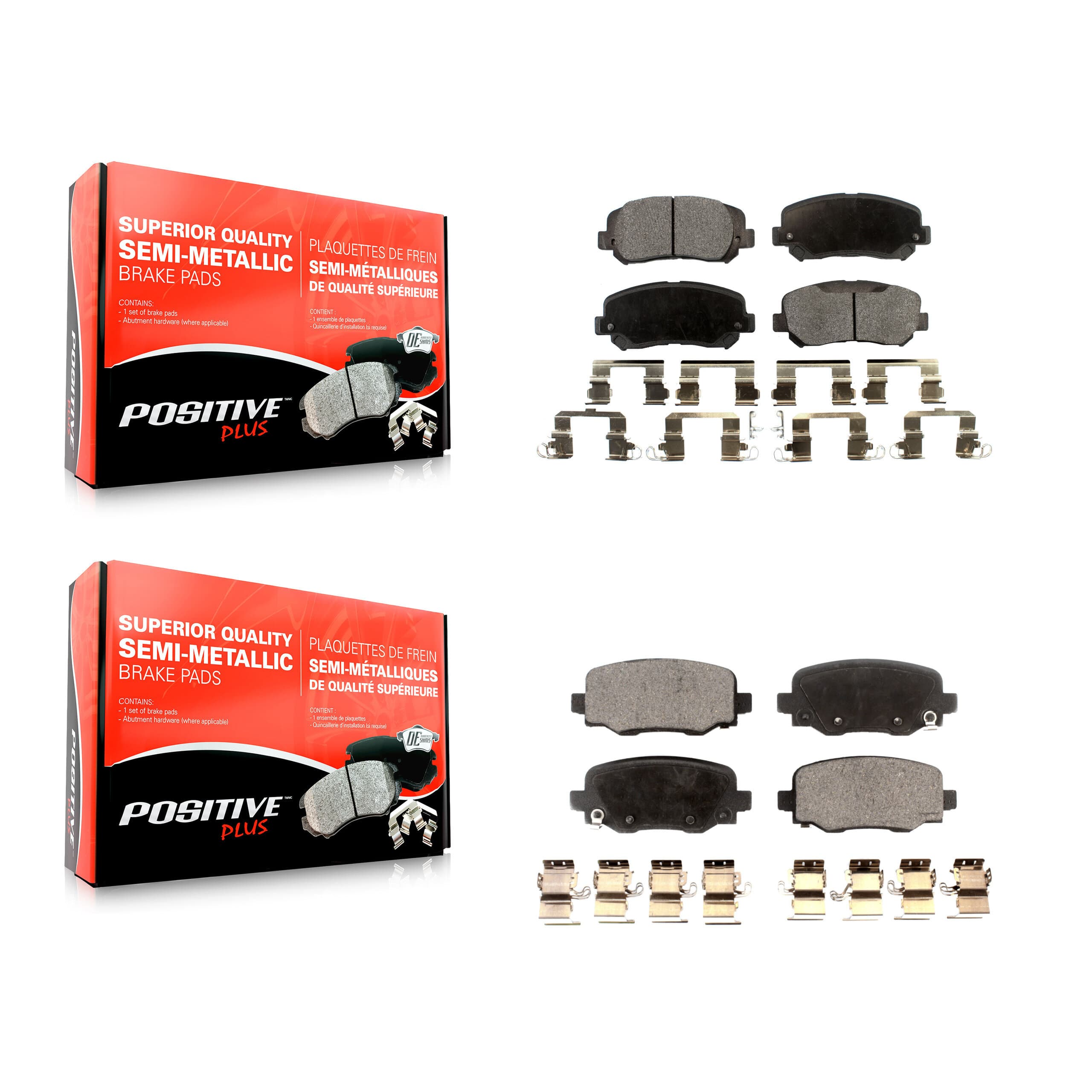Positive Plus - KPF-100561 - Front and Rear Disc Brake Pad Kits image 1