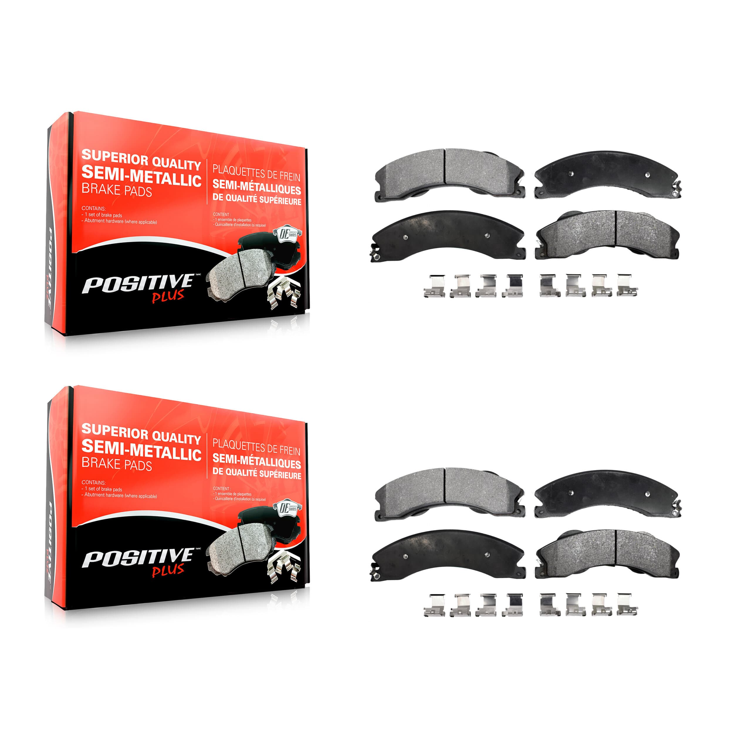 Positive Plus - KPF-100568 - Front and Rear Disc Brake Pad Kits image 1