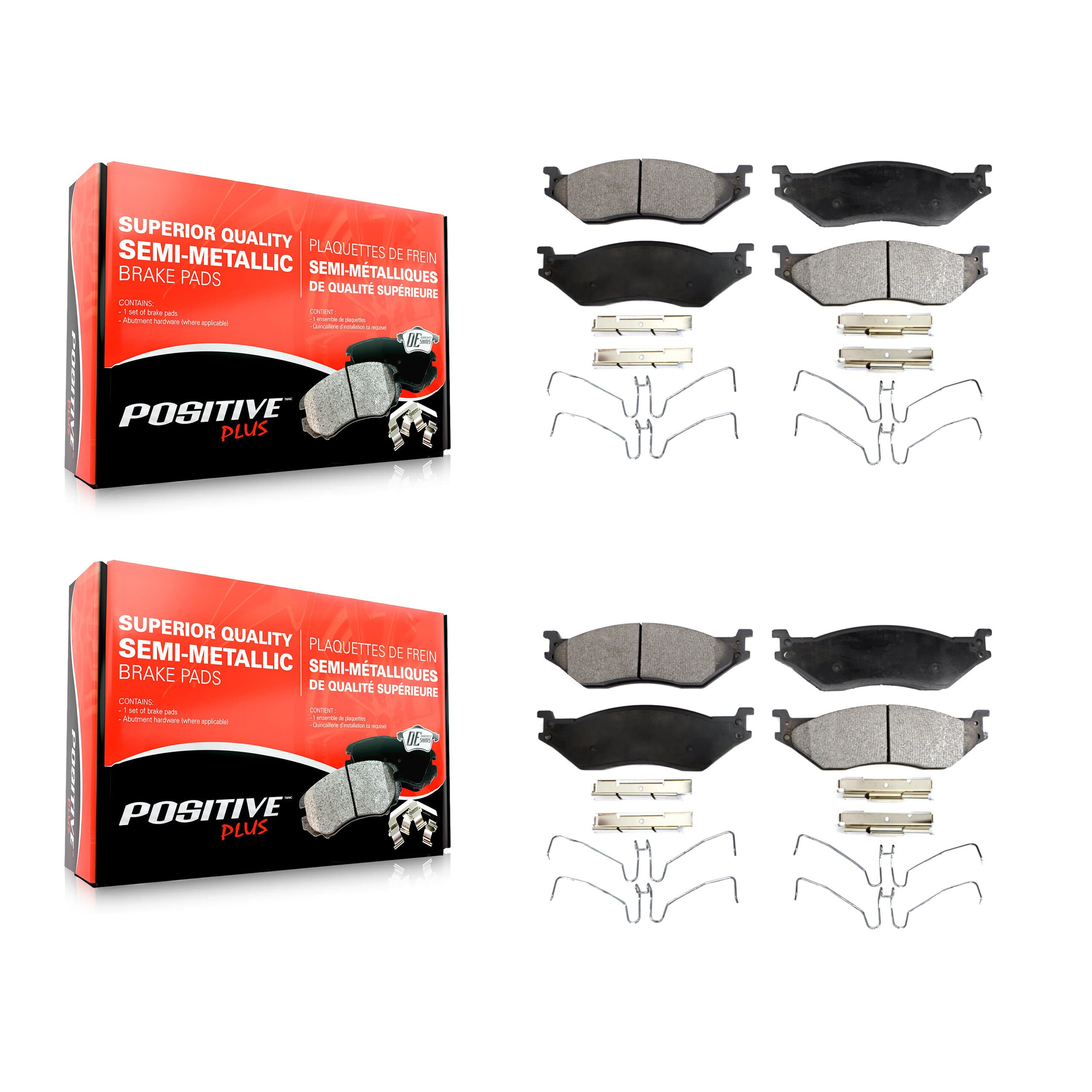 Positive Plus - KPF-100569 - Front and Rear Disc Brake Pad Kits image 1