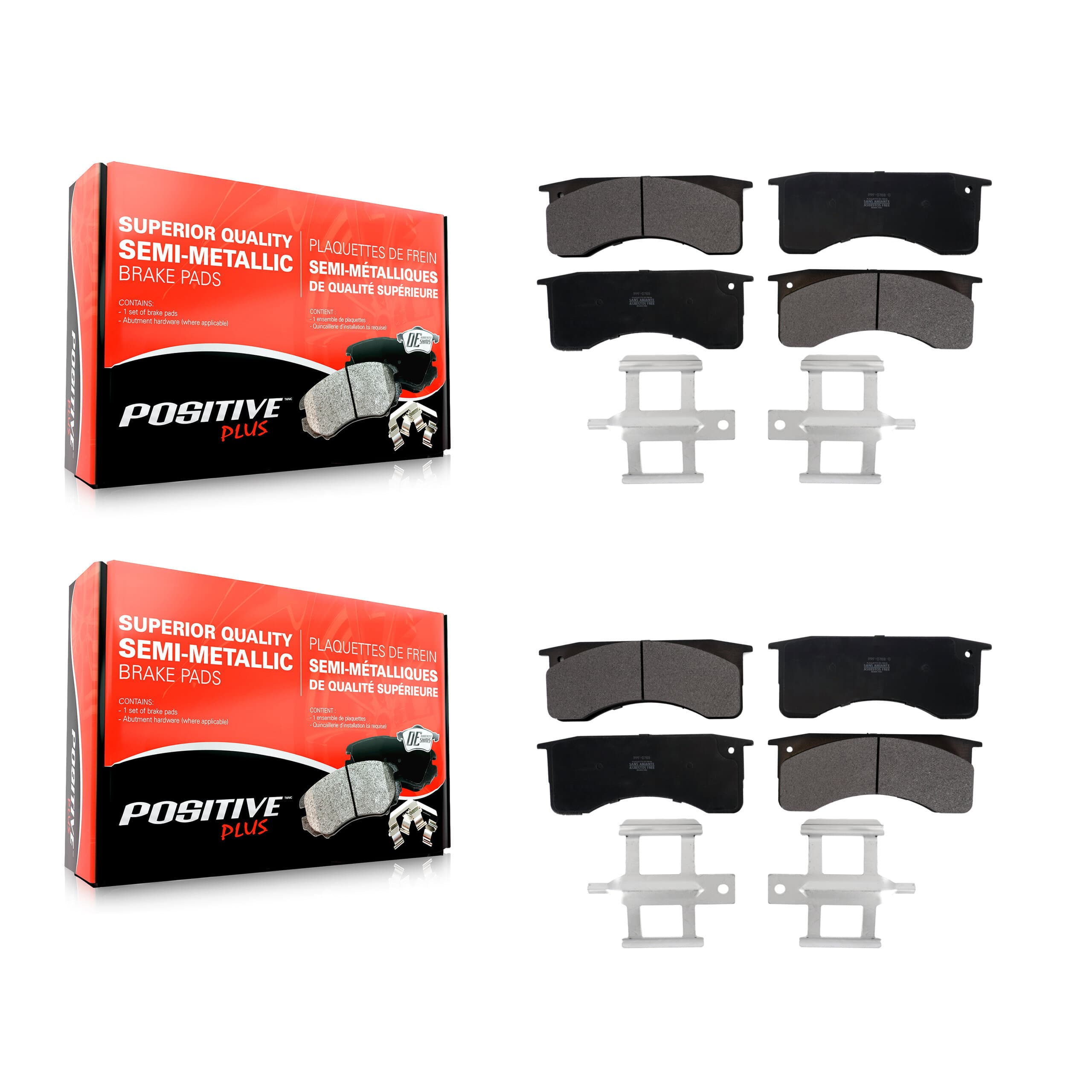 Positive Plus - KPF-100572 - Front and Rear Disc Brake Pad Kits image 1