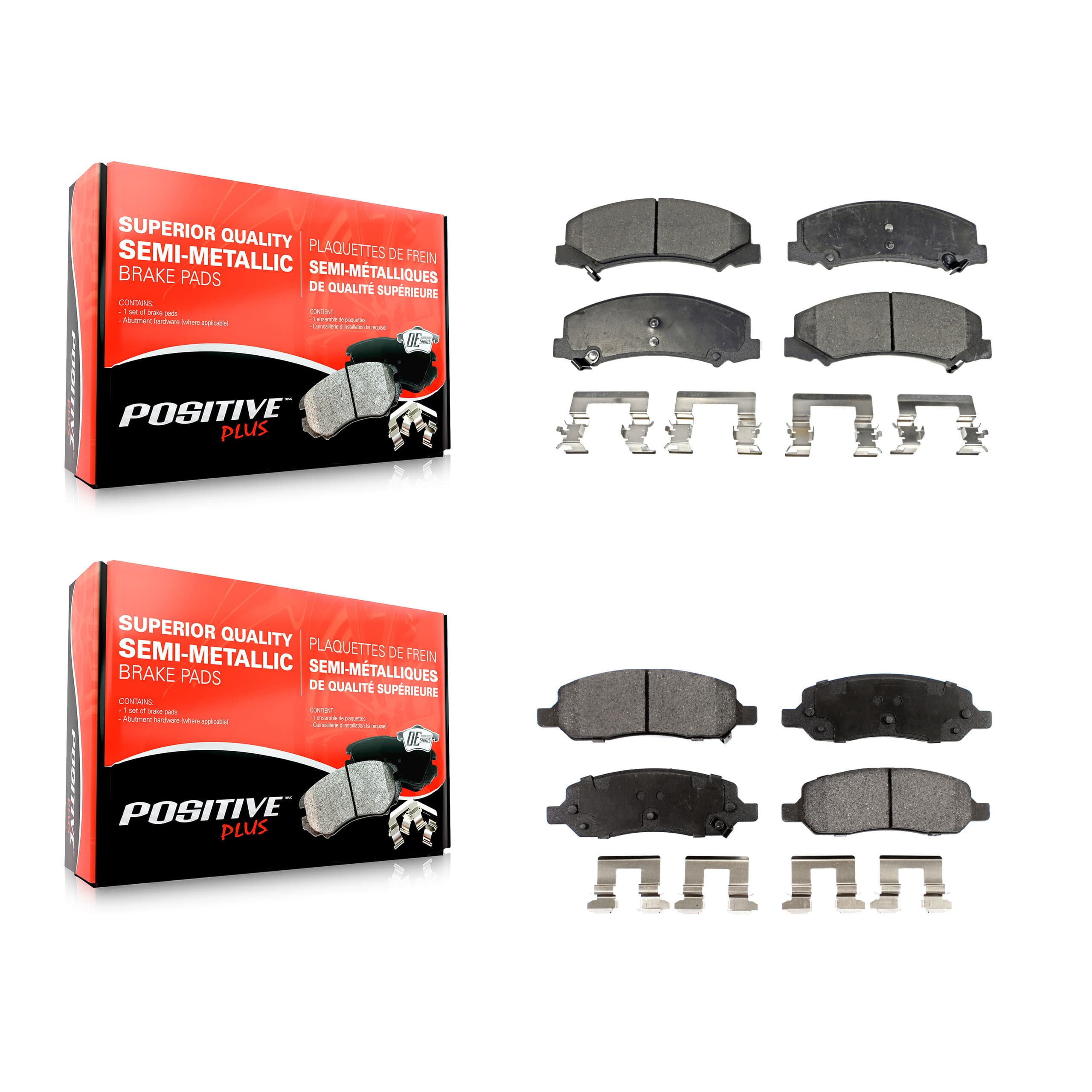 Positive Plus - KPF-100581 - Front and Rear Disc Brake Pad Kits image 1