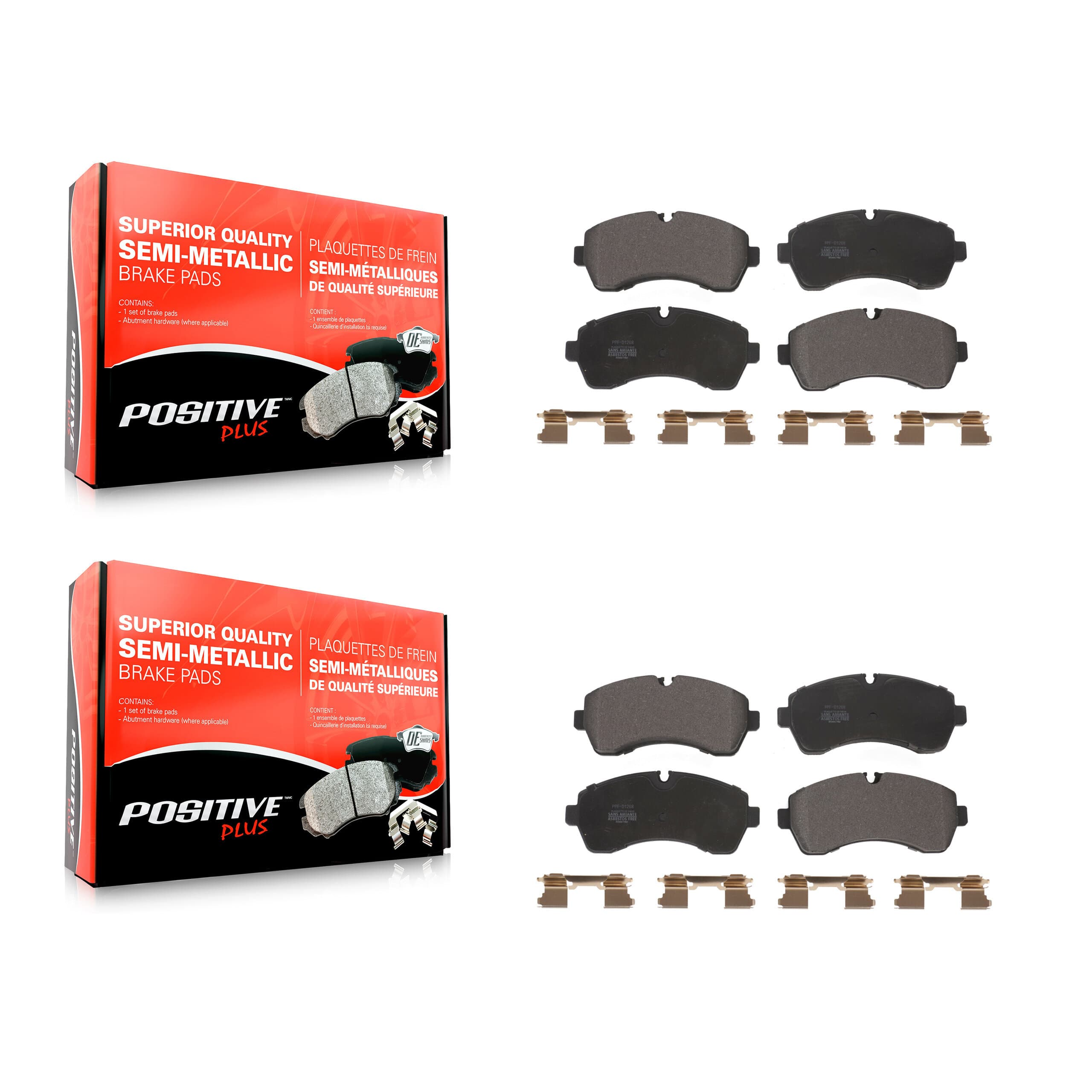 Positive Plus - KPF-100592 - Front and Rear Disc Brake Pad Kits image 1