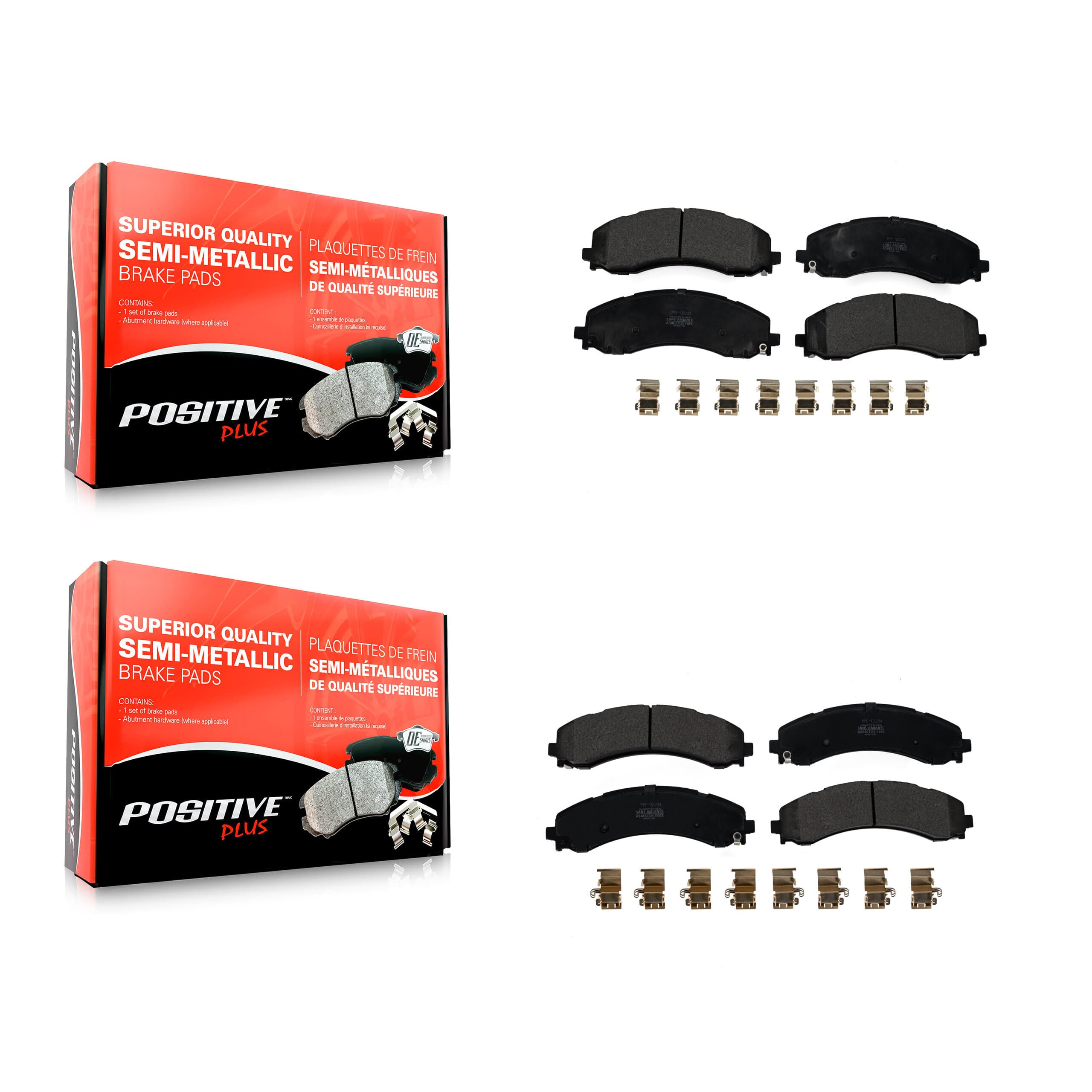 Positive Plus - KPF-100671 - Front and Rear Disc Brake Pad Kits image 1