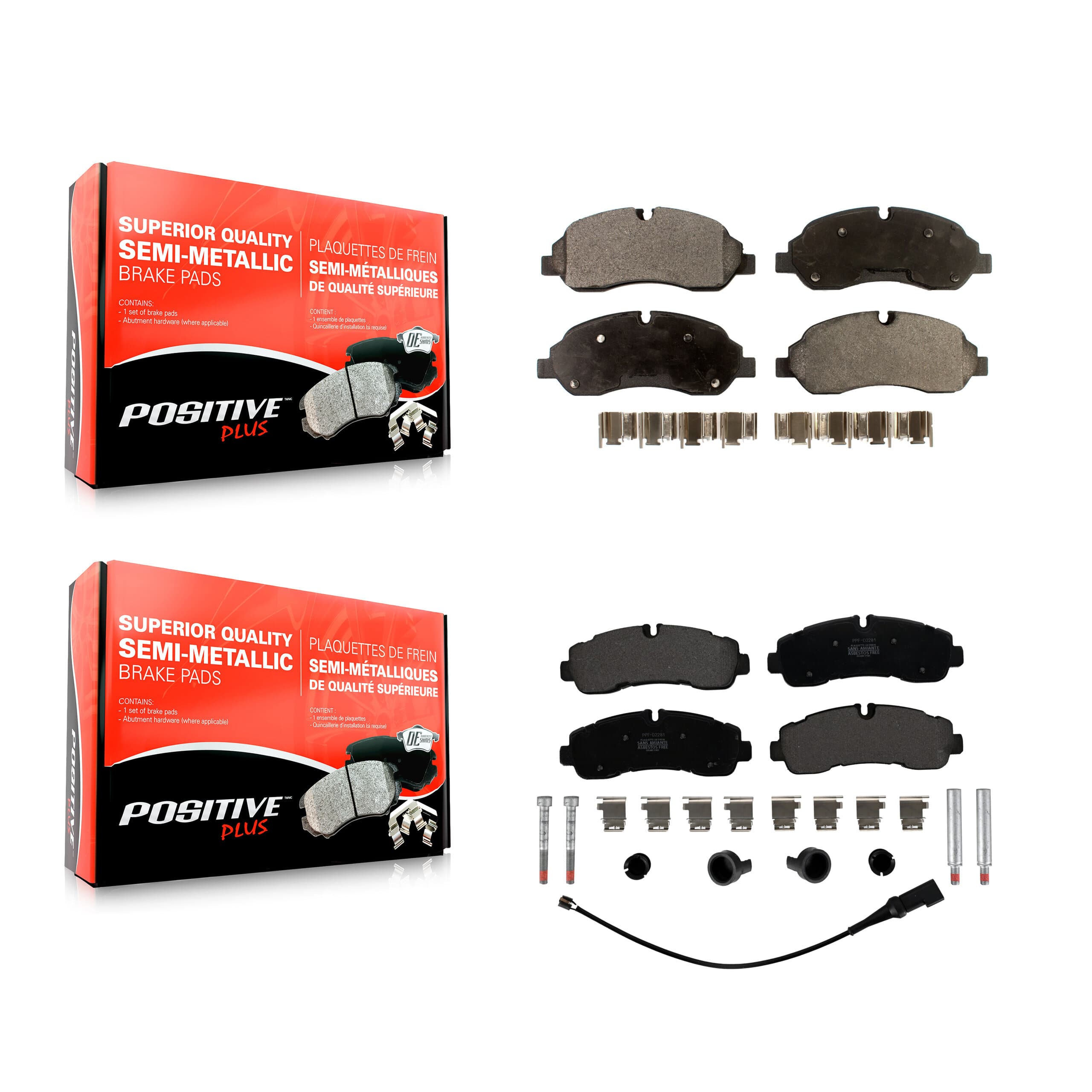 Positive Plus - KPF-100674 - Front and Rear Disc Brake Pad Kits image 1
