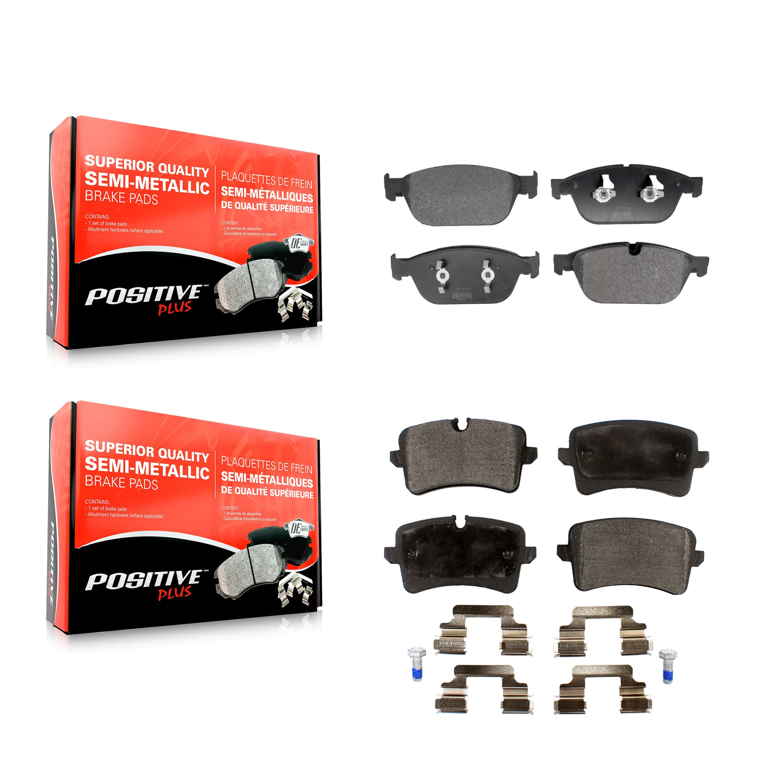 Positive Plus - KPF-100709 - Front and Rear Disc Brake Pad Kits image 1