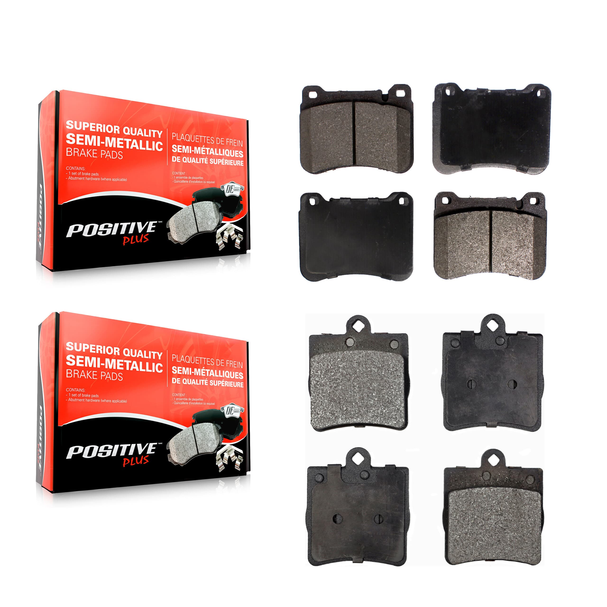 Positive Plus - KPF-100803 - Front and Rear Disc Brake Pad Kits image 1