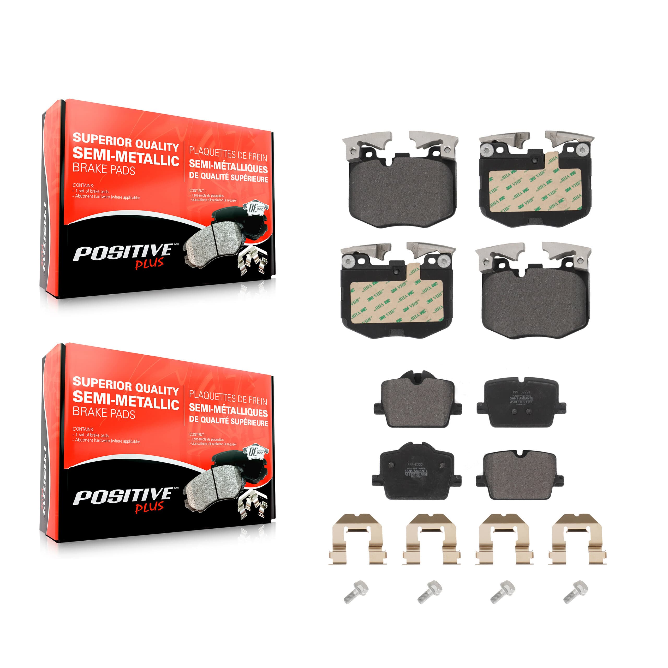 Positive Plus - KPF-100816 - Front and Rear Disc Brake Pad Kits image 1