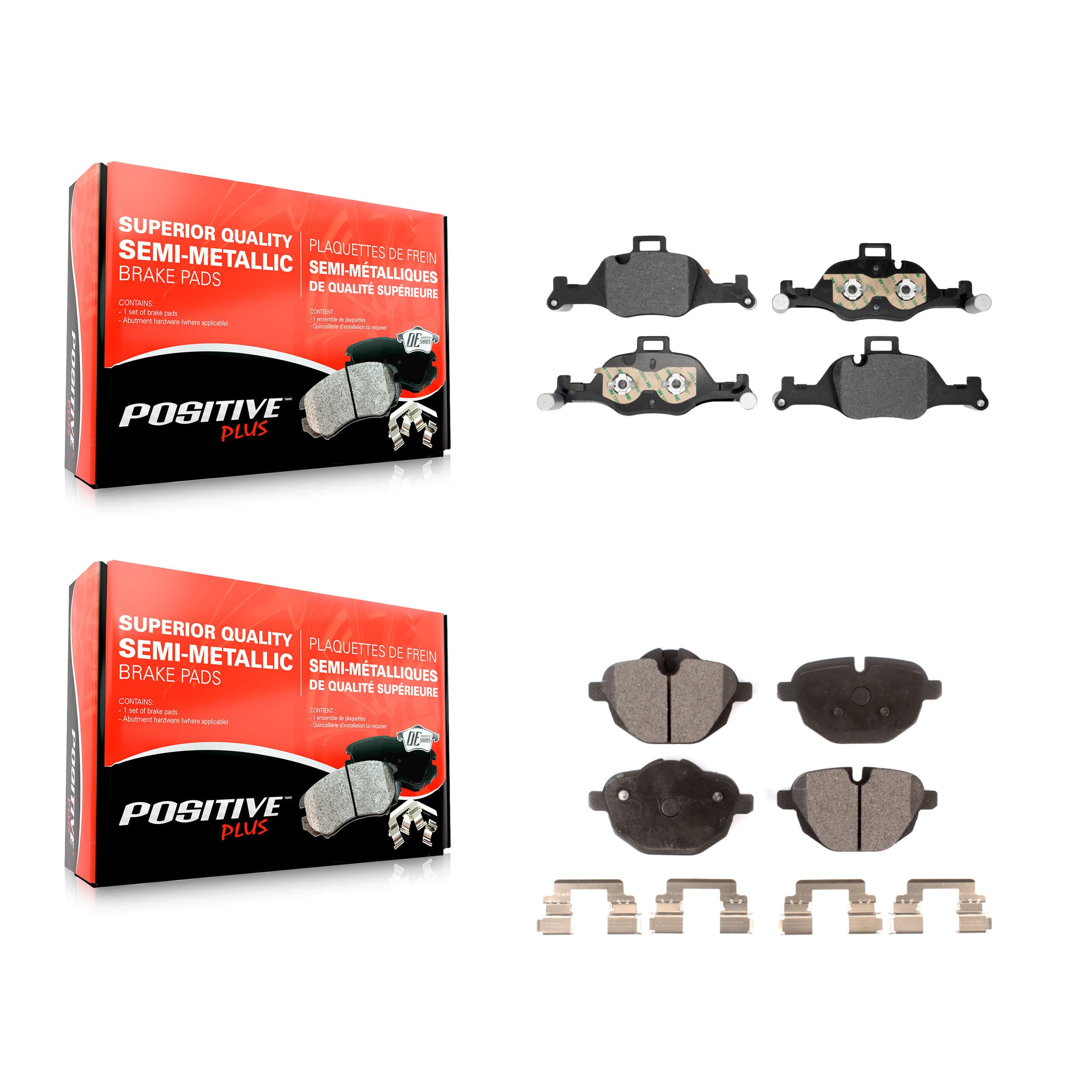 Positive Plus - KPF-100840 - Front and Rear Disc Brake Pad Kits image 1