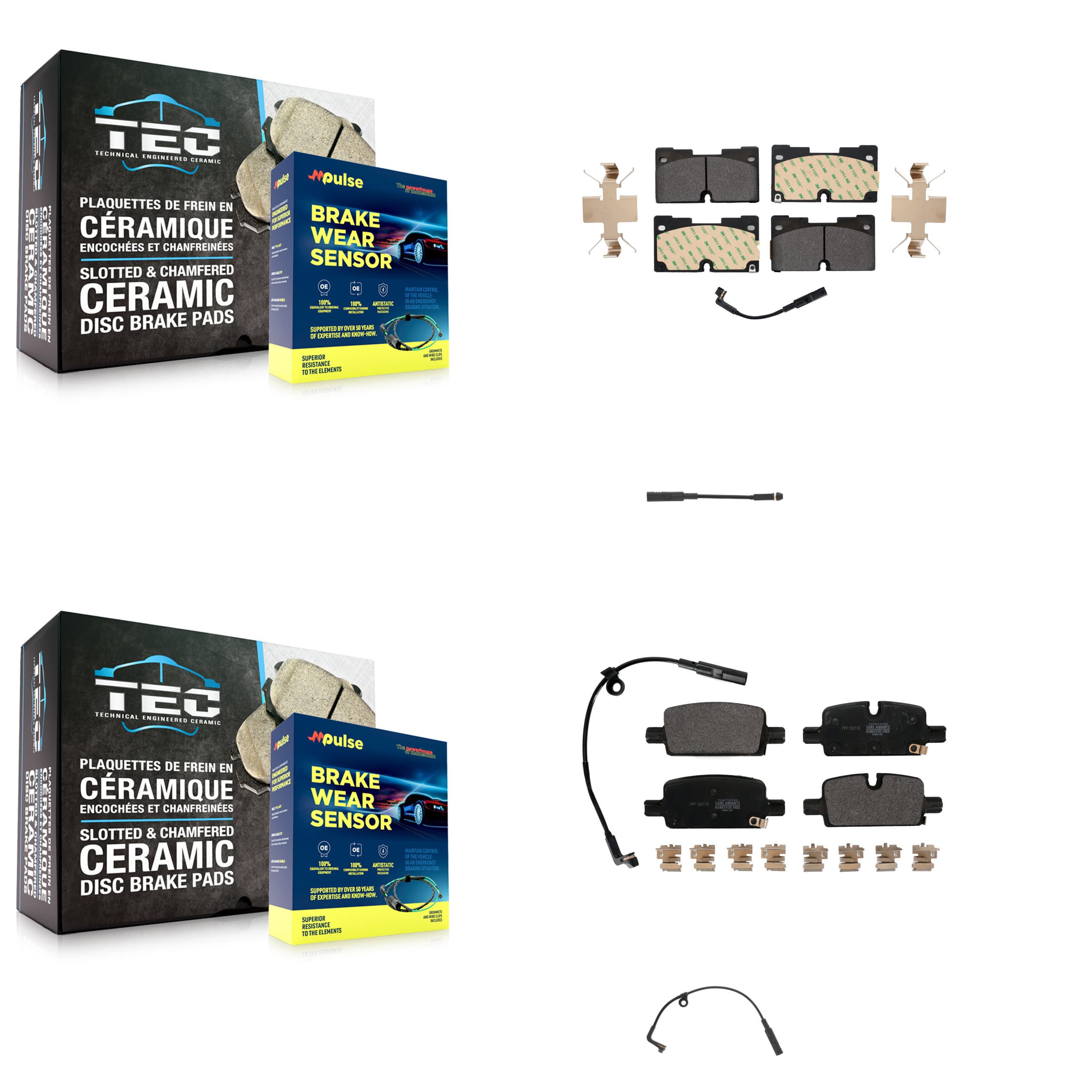 Positive Plus - KPW-100009 - Front and Rear Disc Brake Pad Kits image 1