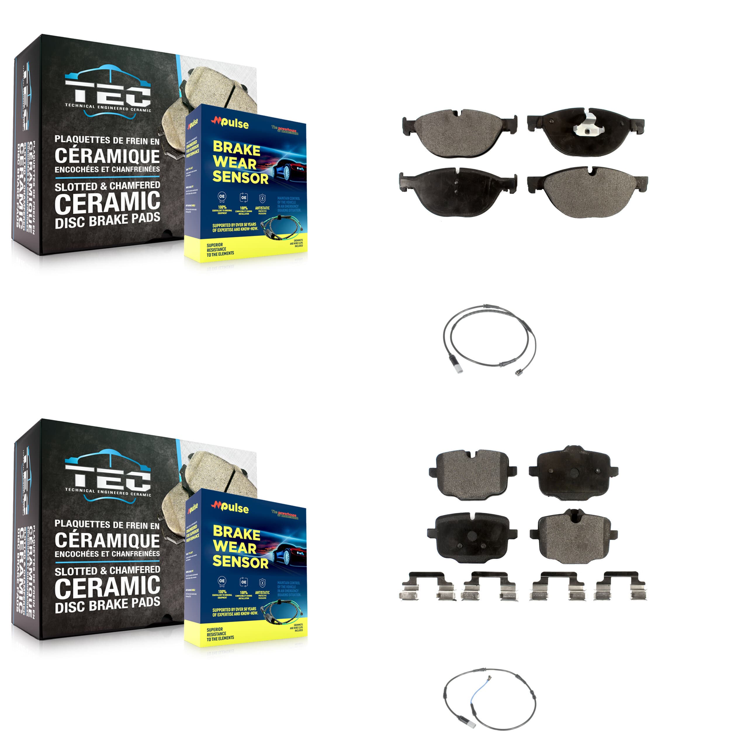 Positive Plus - KPW-100011 - Front and Rear Disc Brake Pad Kits image 1