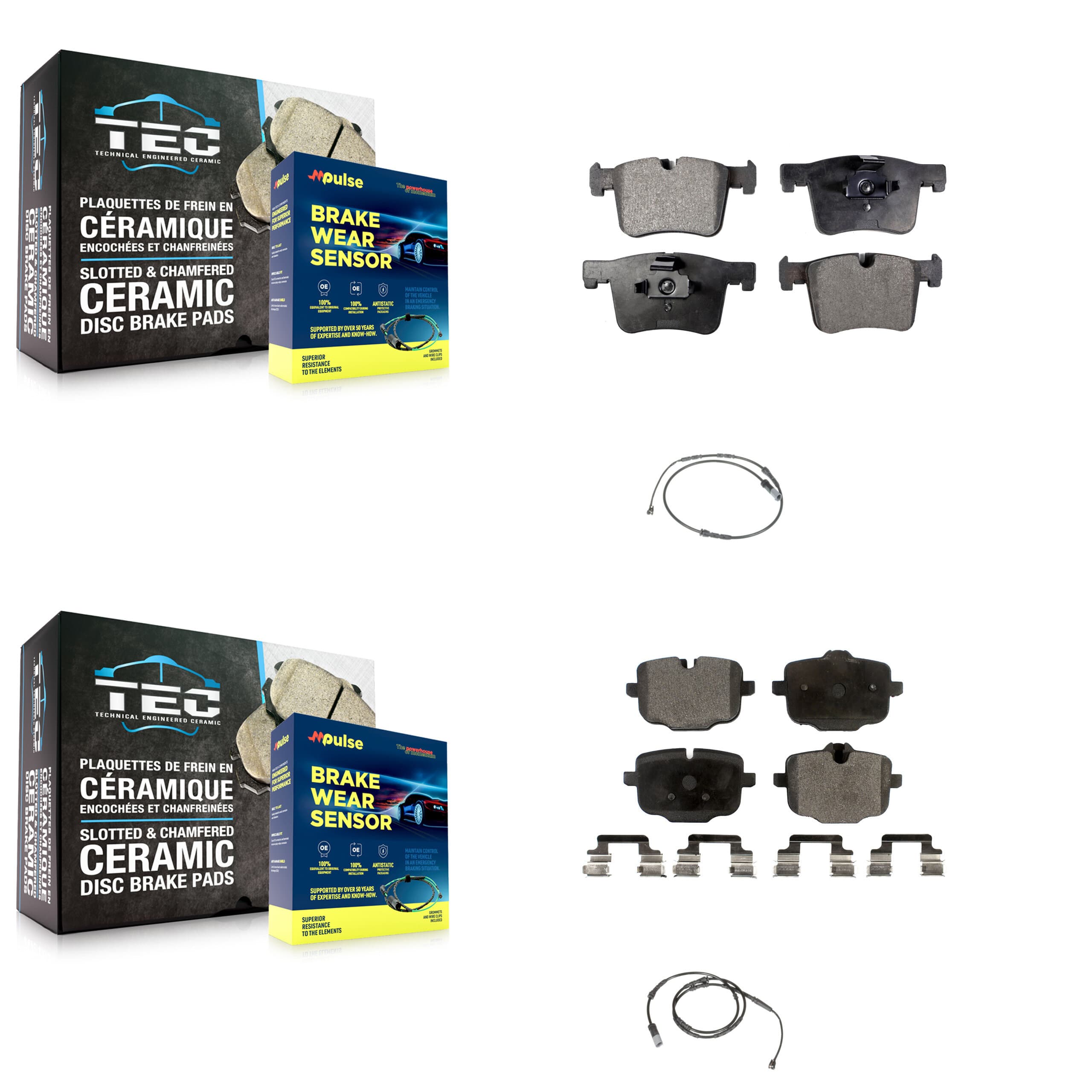 Positive Plus - KPW-100012 - Front and Rear Disc Brake Pad Kits image 1