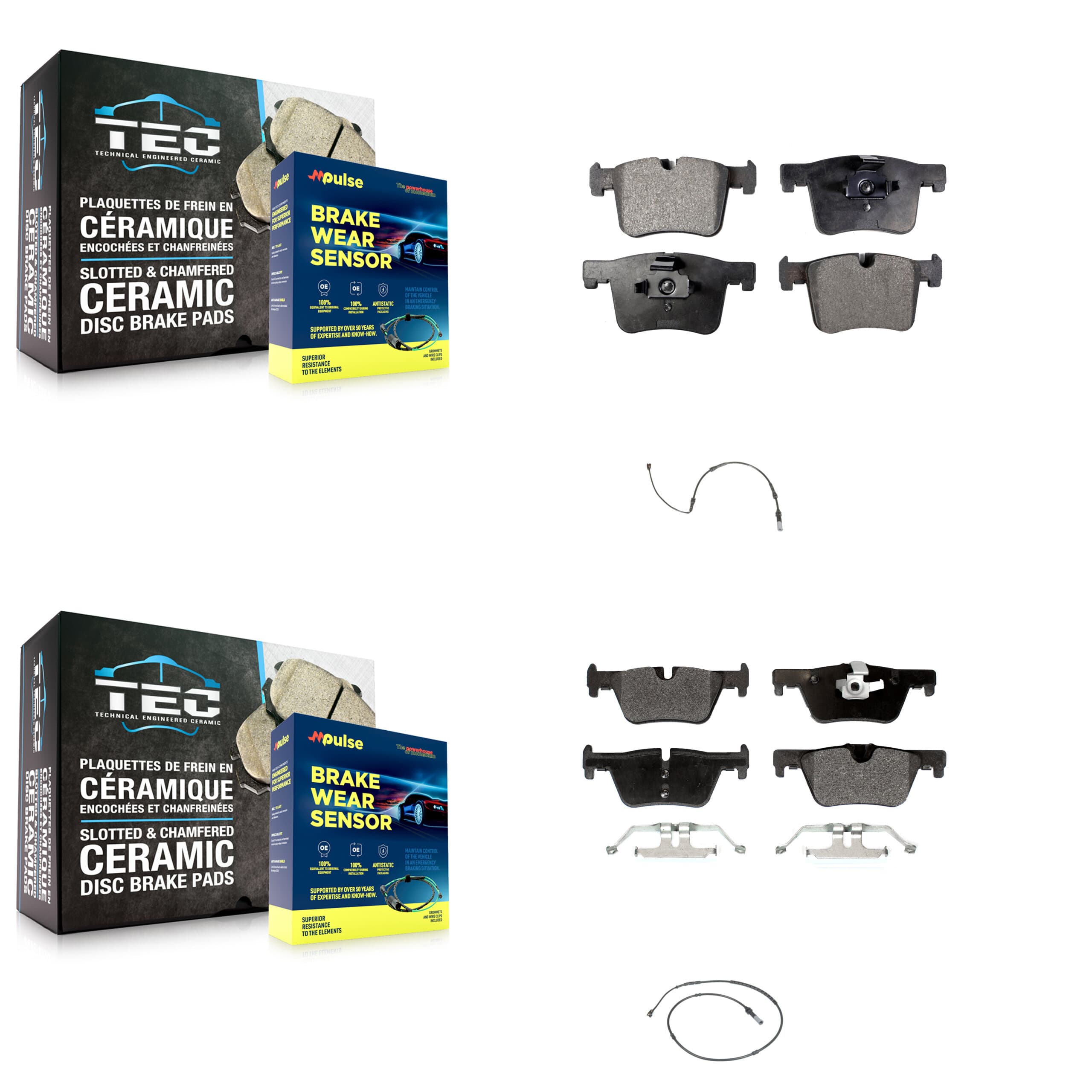 Positive Plus - KPW-100020 - Front and Rear Disc Brake Pad Kits image 1