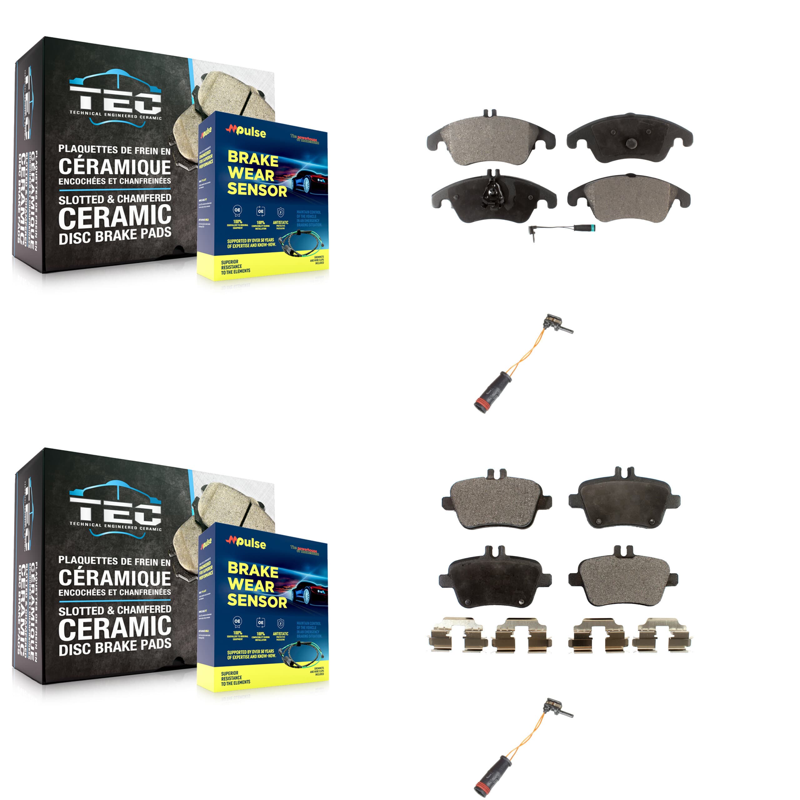 Positive Plus - KPW-100021 - Front and Rear Disc Brake Pad Kits image 1