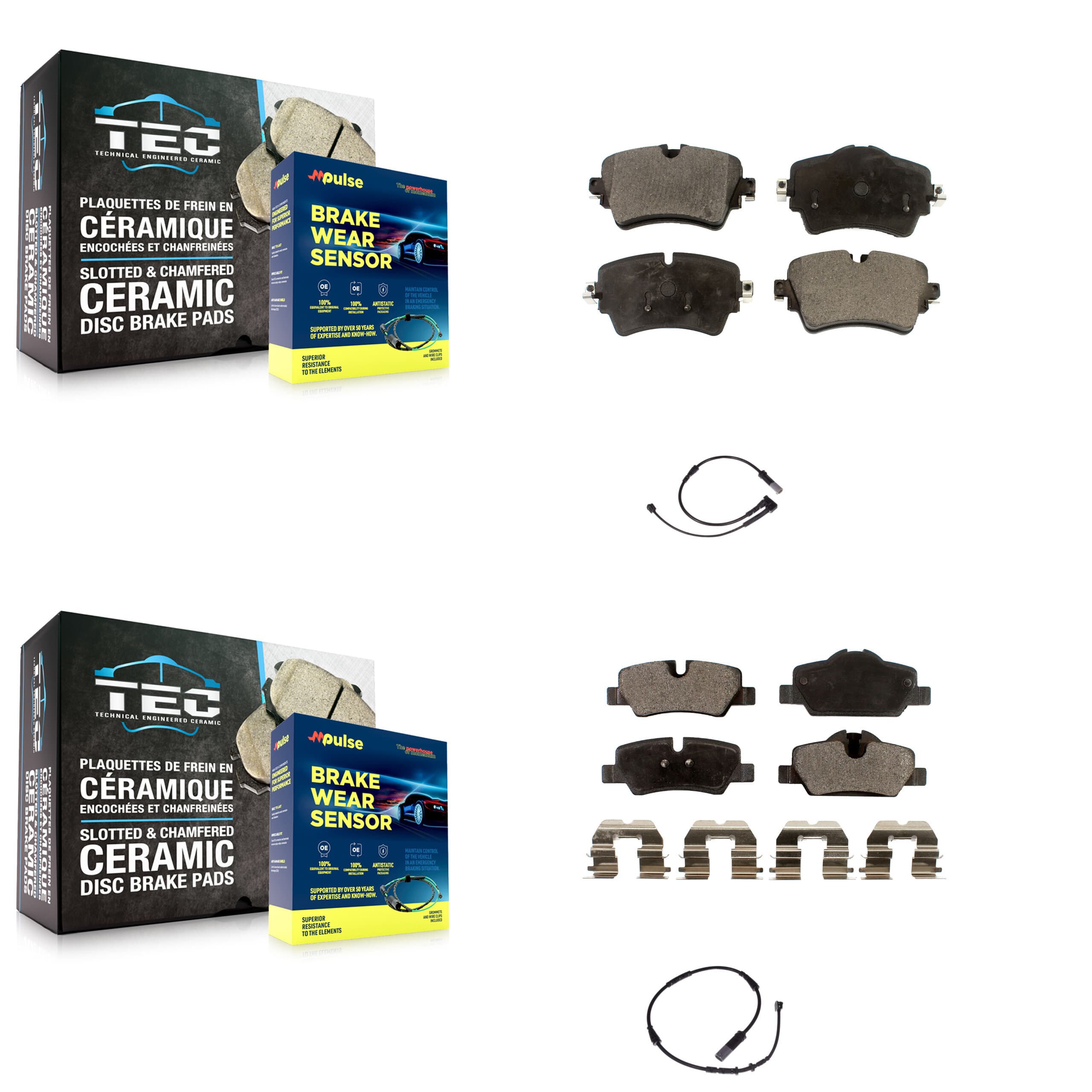 Positive Plus - KPW-100028 - Front and Rear Disc Brake Pad Kits image 1