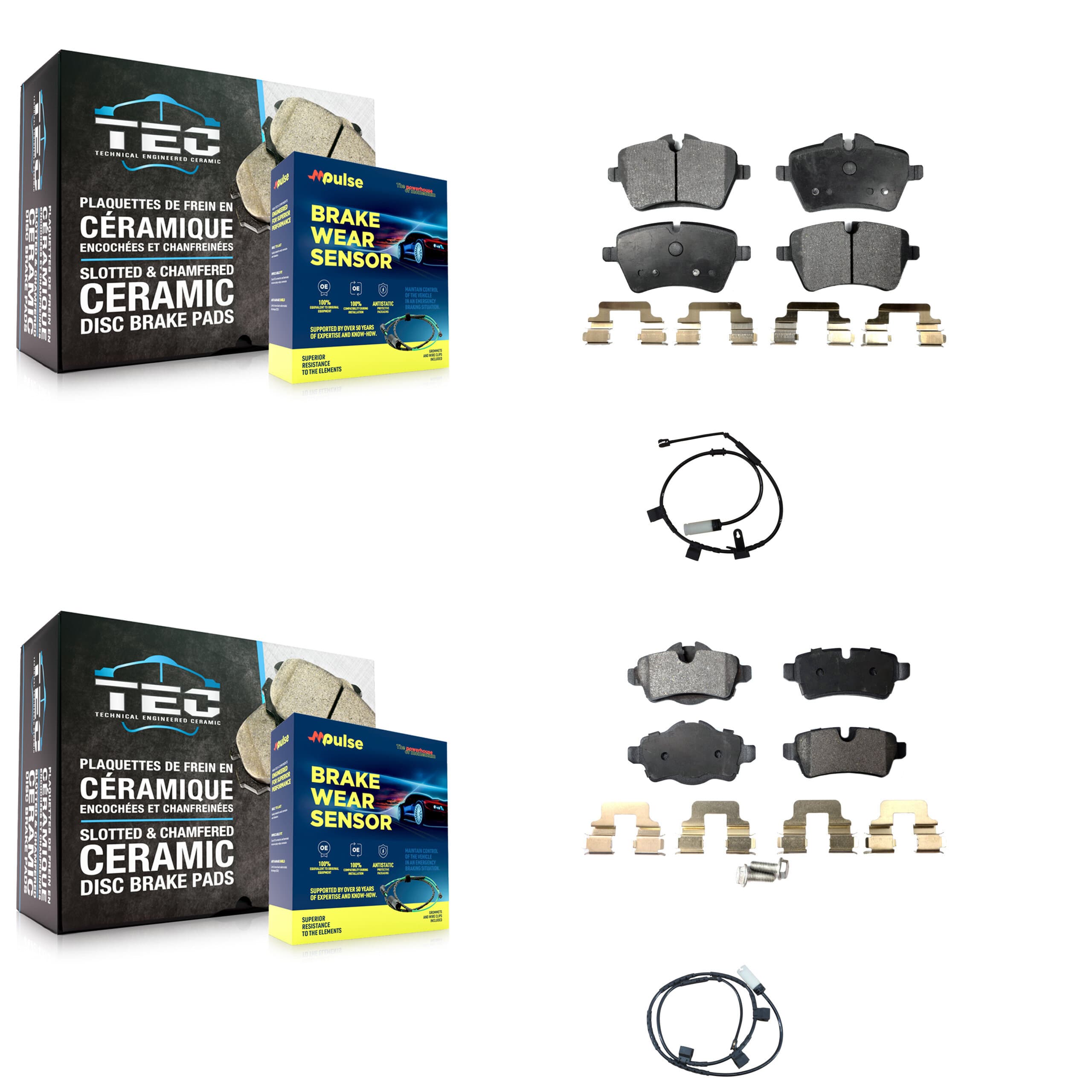 Positive Plus - KPW-100031 - Front and Rear Disc Brake Pad Kits image 1