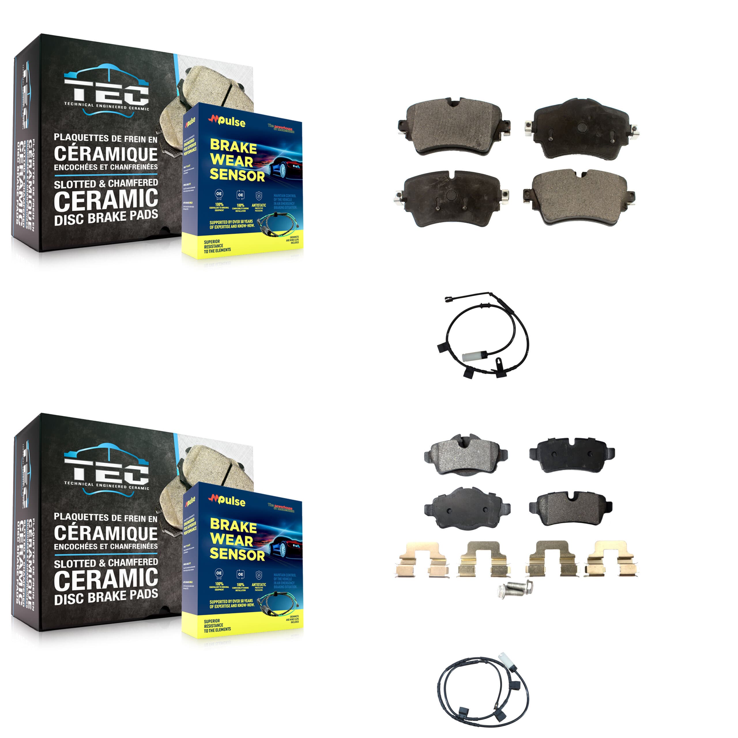 Positive Plus - KPW-100033 - Front and Rear Disc Brake Pad Kits image 1