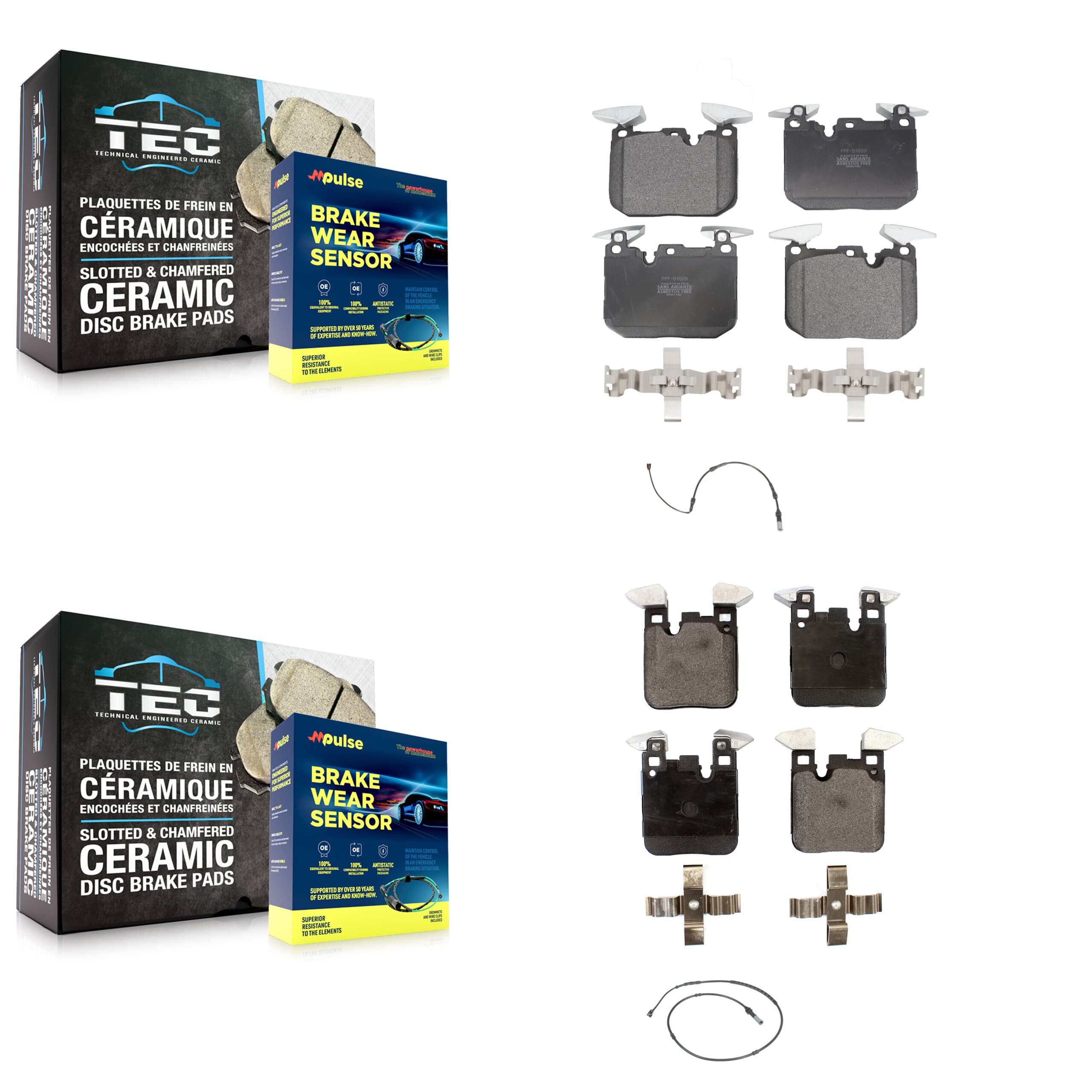 Positive Plus - KPW-100039 - Front and Rear Disc Brake Pad Kits image 1