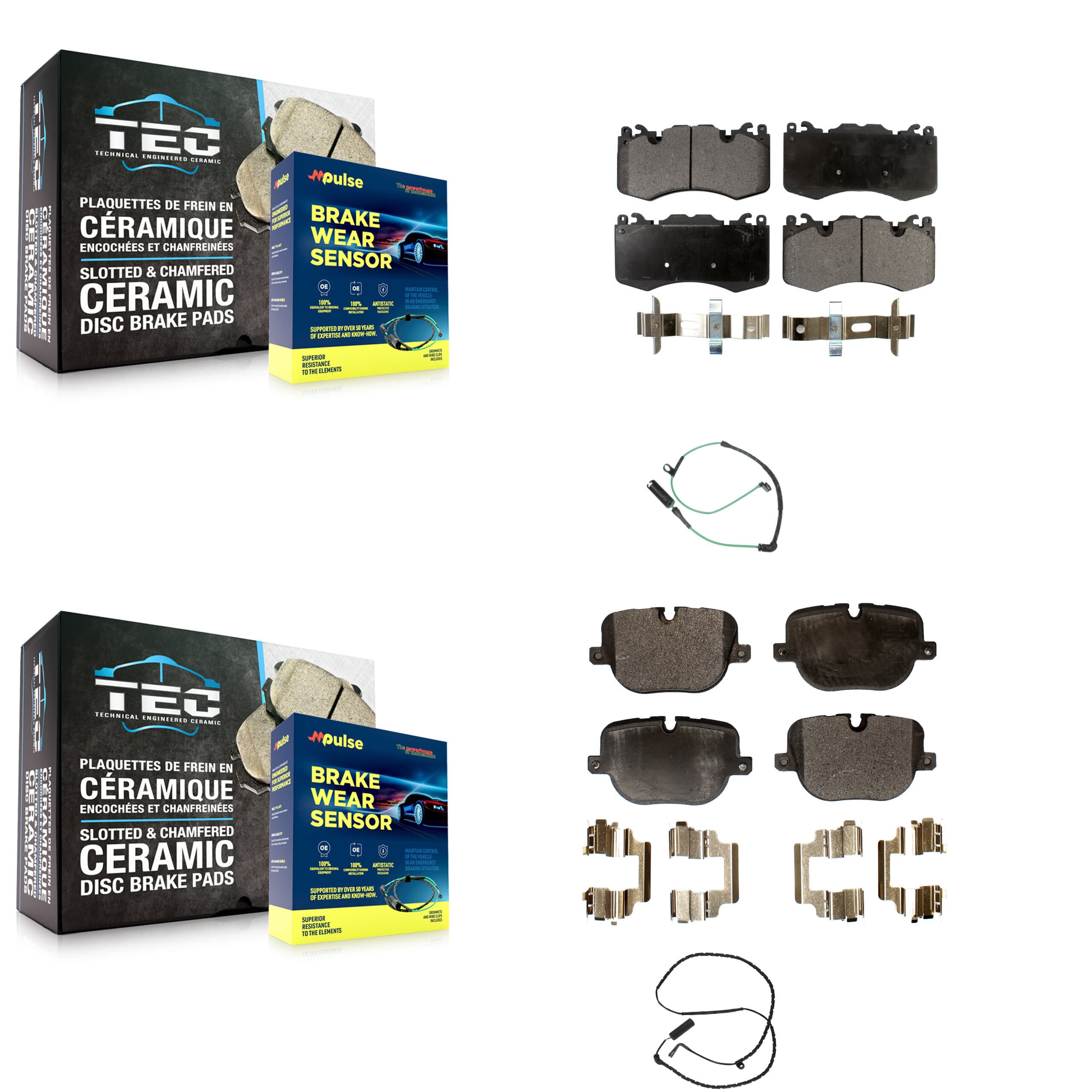 Positive Plus - KPW-100063 - Front and Rear Disc Brake Pad Kits image 1