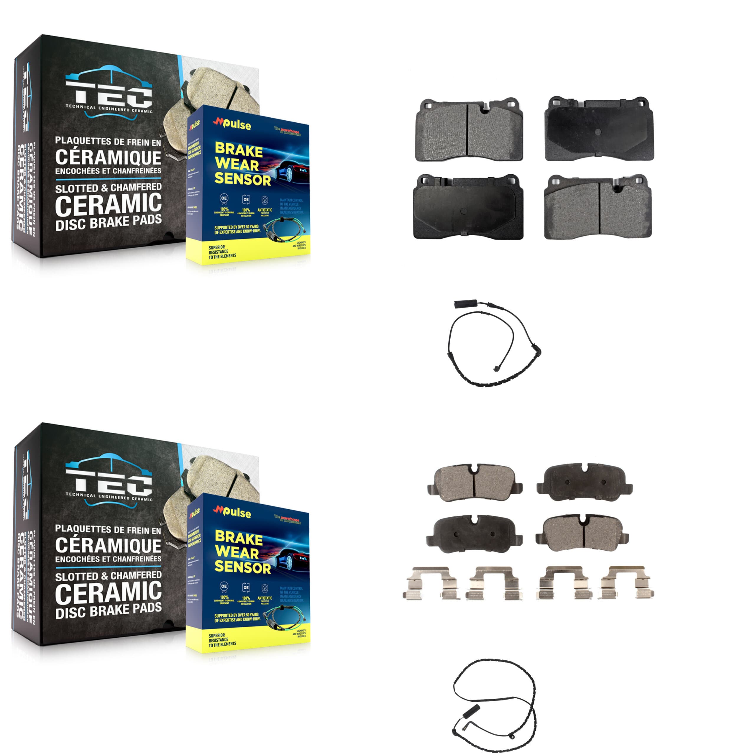 Positive Plus - KPW-100066 - Front and Rear Disc Brake Pad Kits image 1
