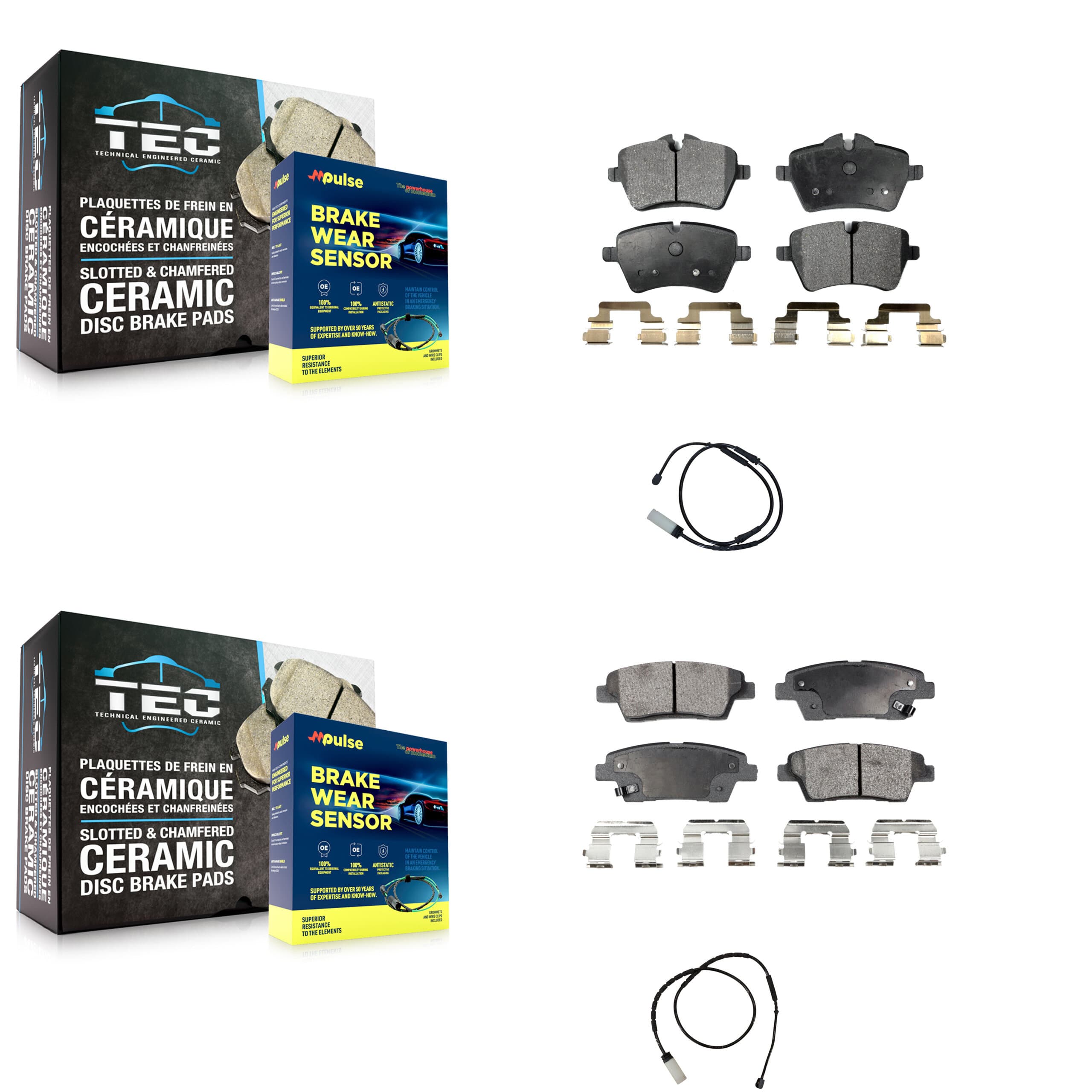 Positive Plus - KPW-100070 - Front and Rear Disc Brake Pad Kits image 1