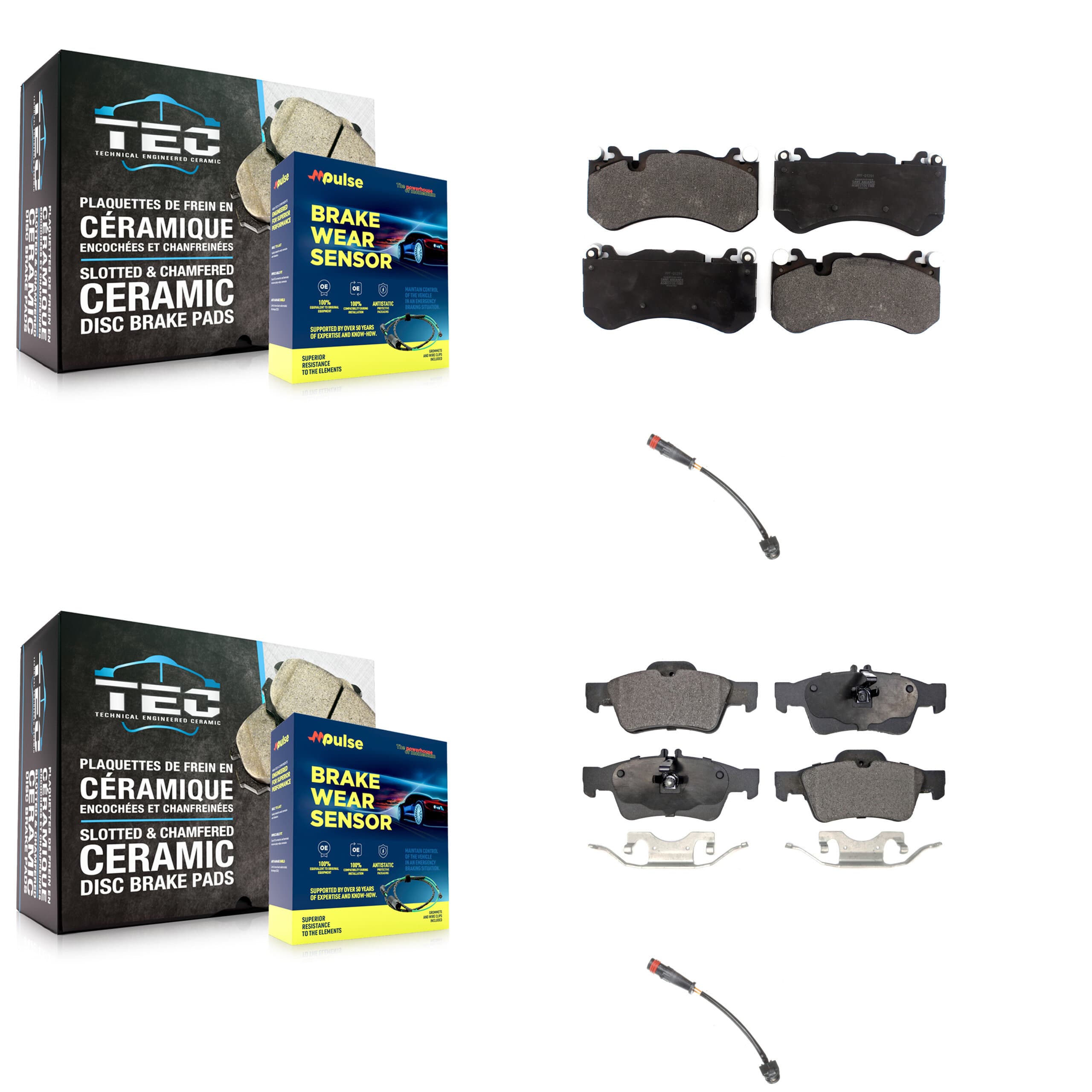 Positive Plus - KPW-100078 - Front and Rear Disc Brake Pad Kits image 1