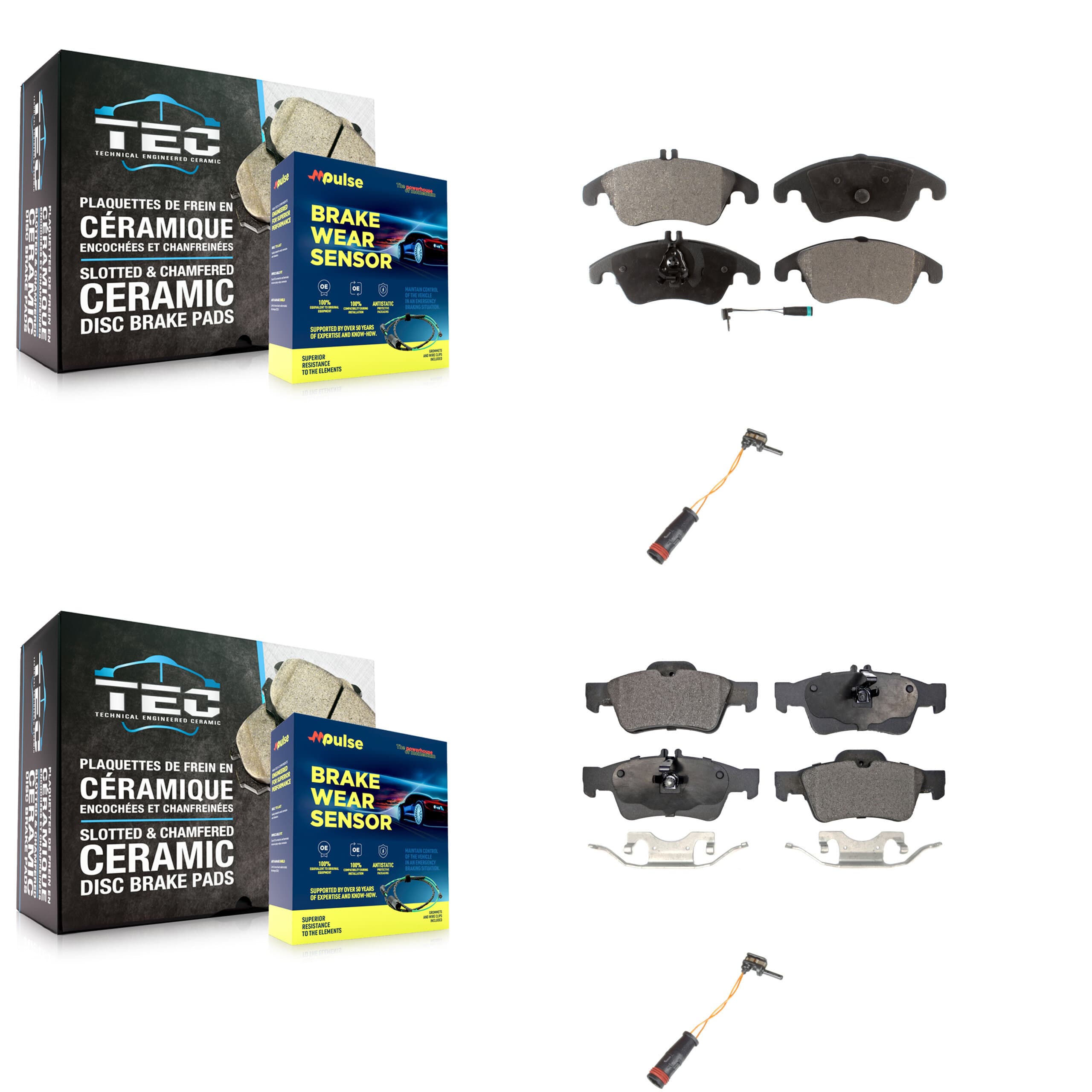 Positive Plus - KPW-100081 - Front and Rear Disc Brake Pad Kits image 1