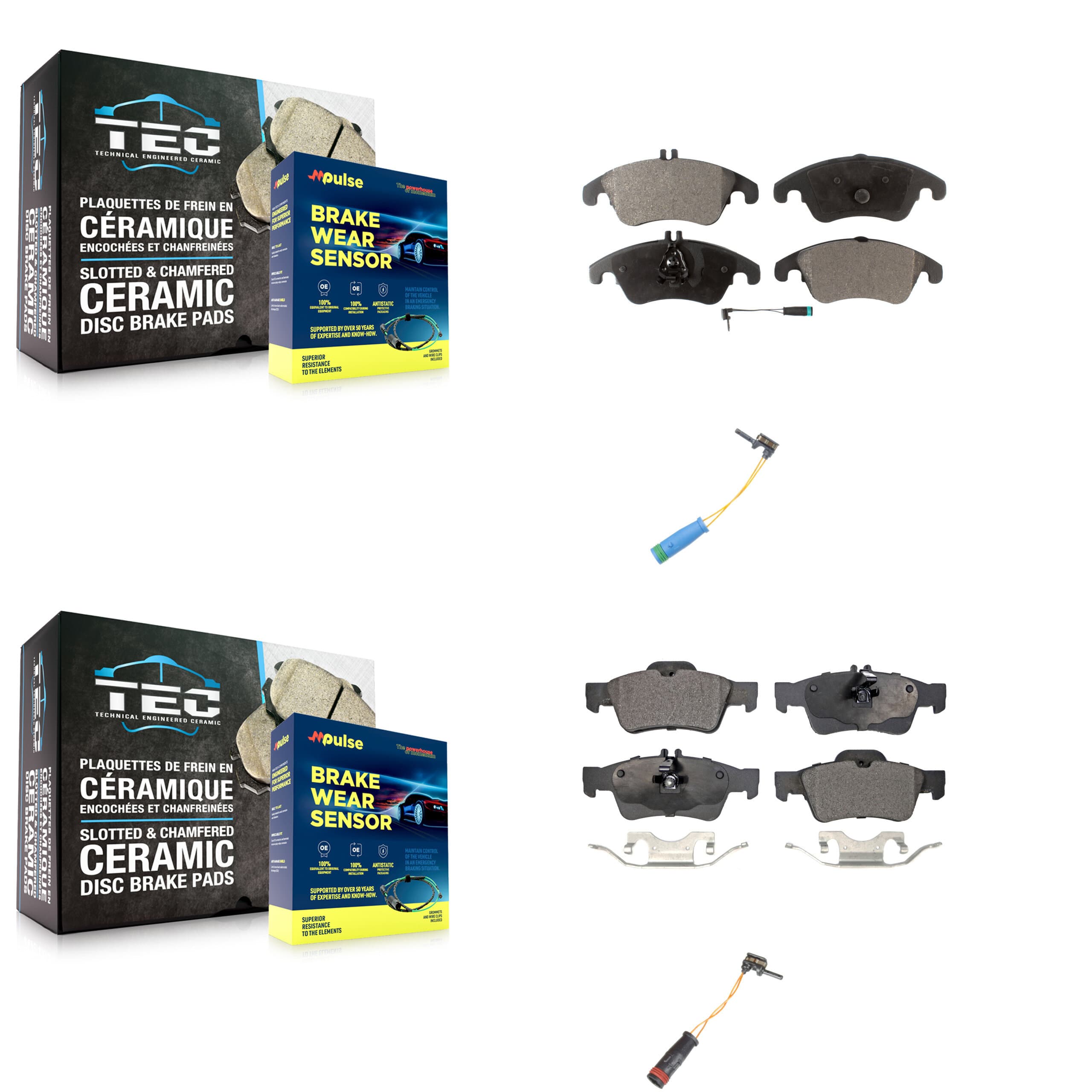 Positive Plus - KPW-100083 - Front and Rear Disc Brake Pad Kits image 1