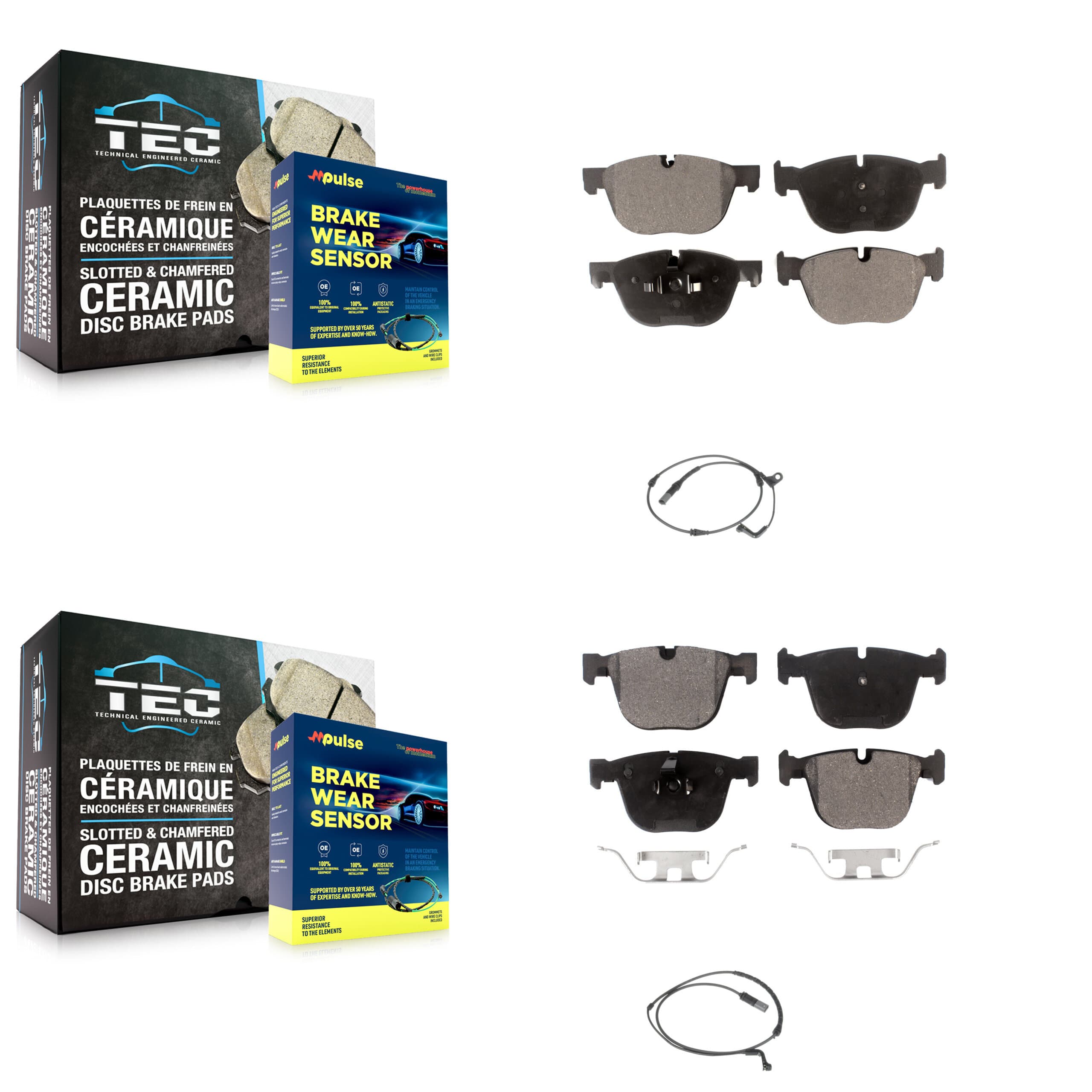 Positive Plus - KPW-100102 - Front and Rear Disc Brake Pad Kits image 1