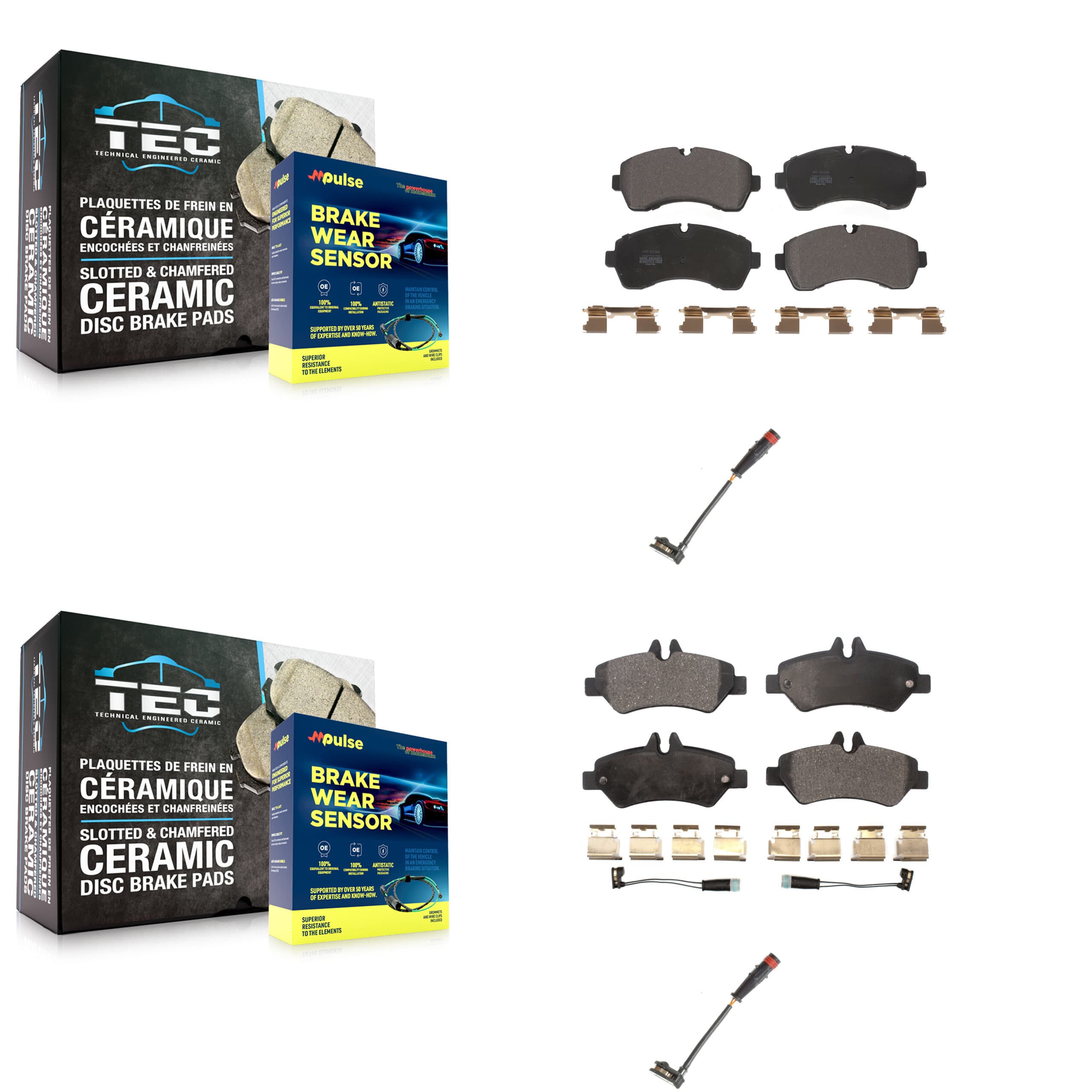 Positive Plus - KPW-100125 - Front and Rear Disc Brake Pad Kits image 1