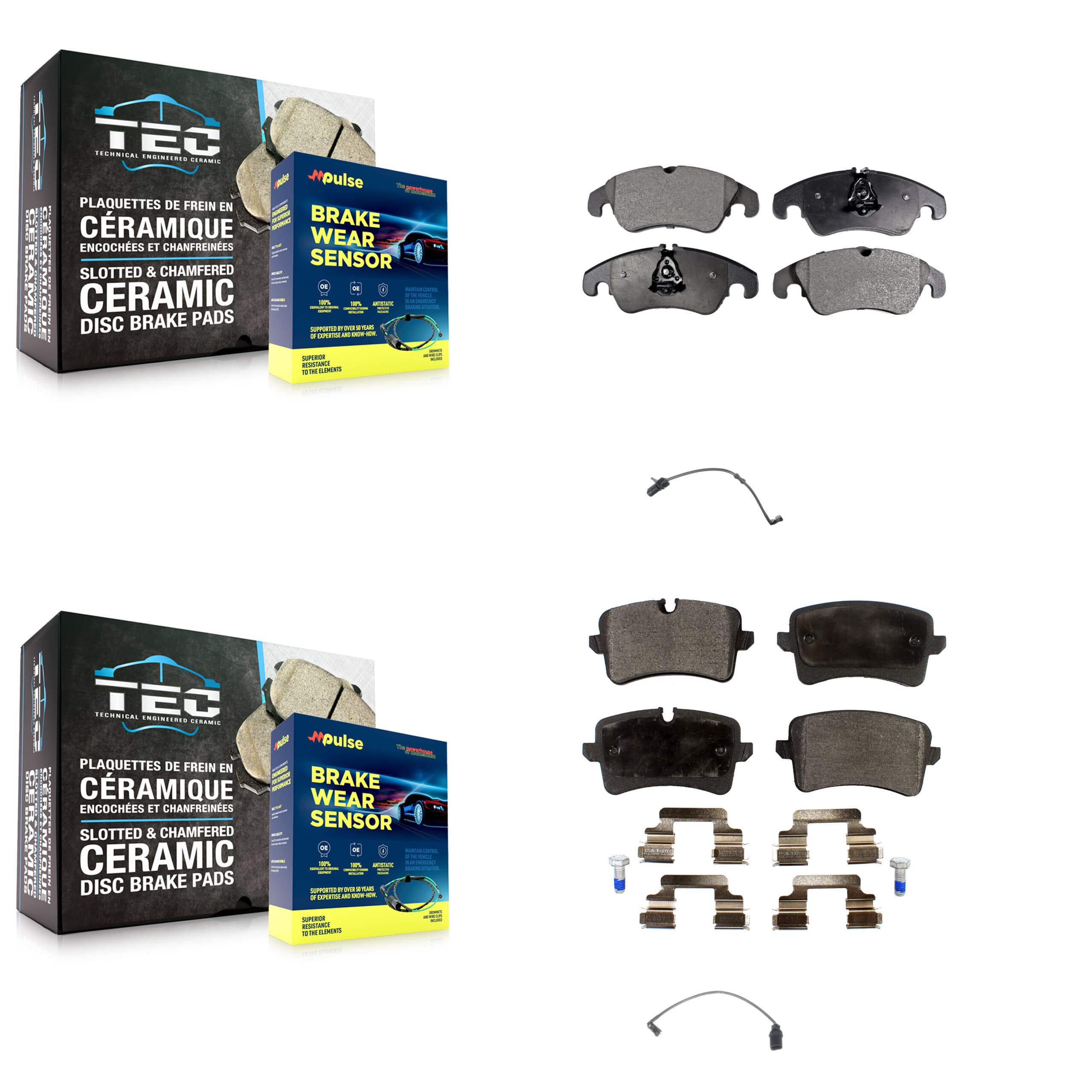 Positive Plus - KPW-100151 - Front and Rear Disc Brake Pad Kits image 1