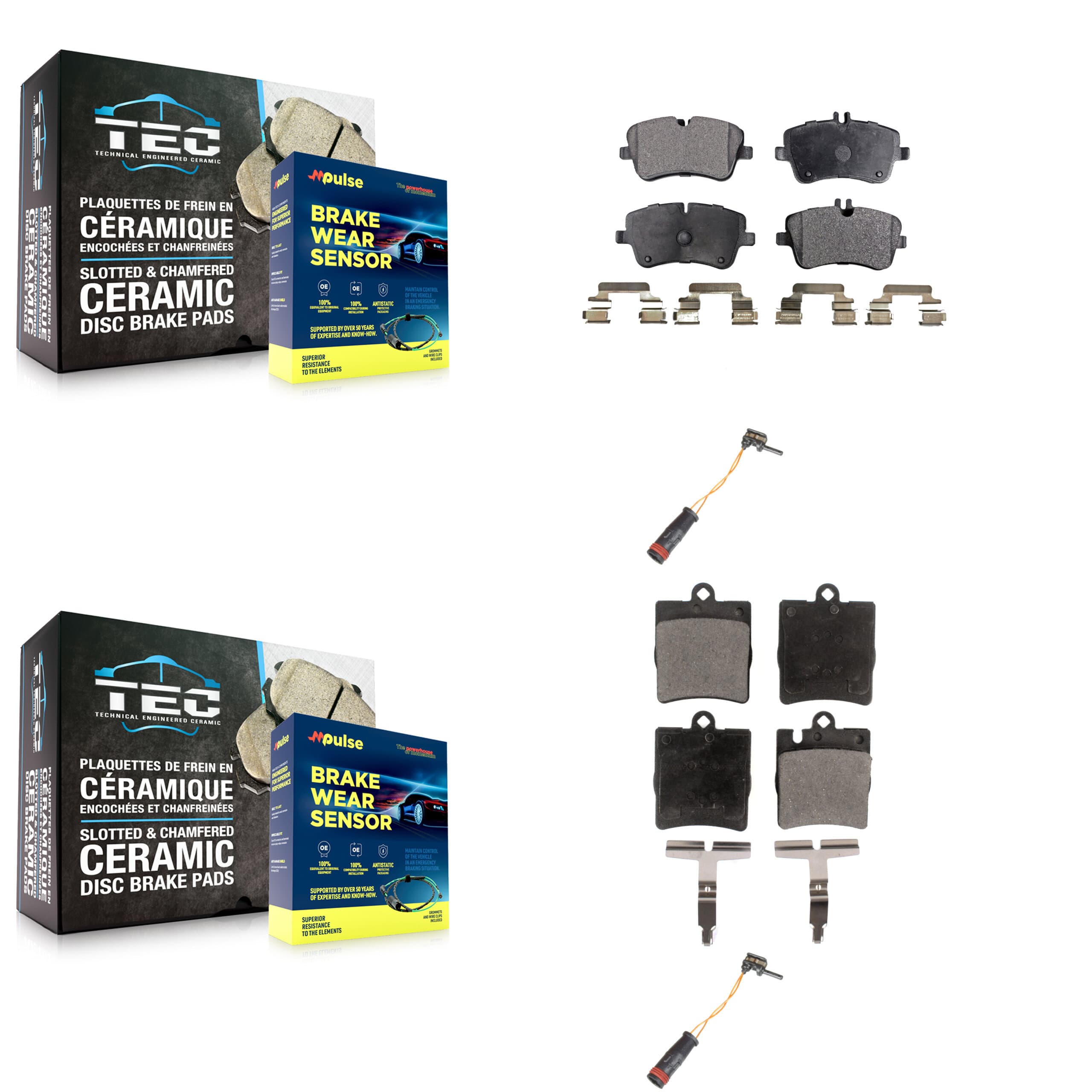 Positive Plus - KPW-100173 - Front and Rear Disc Brake Pad Kits image 1