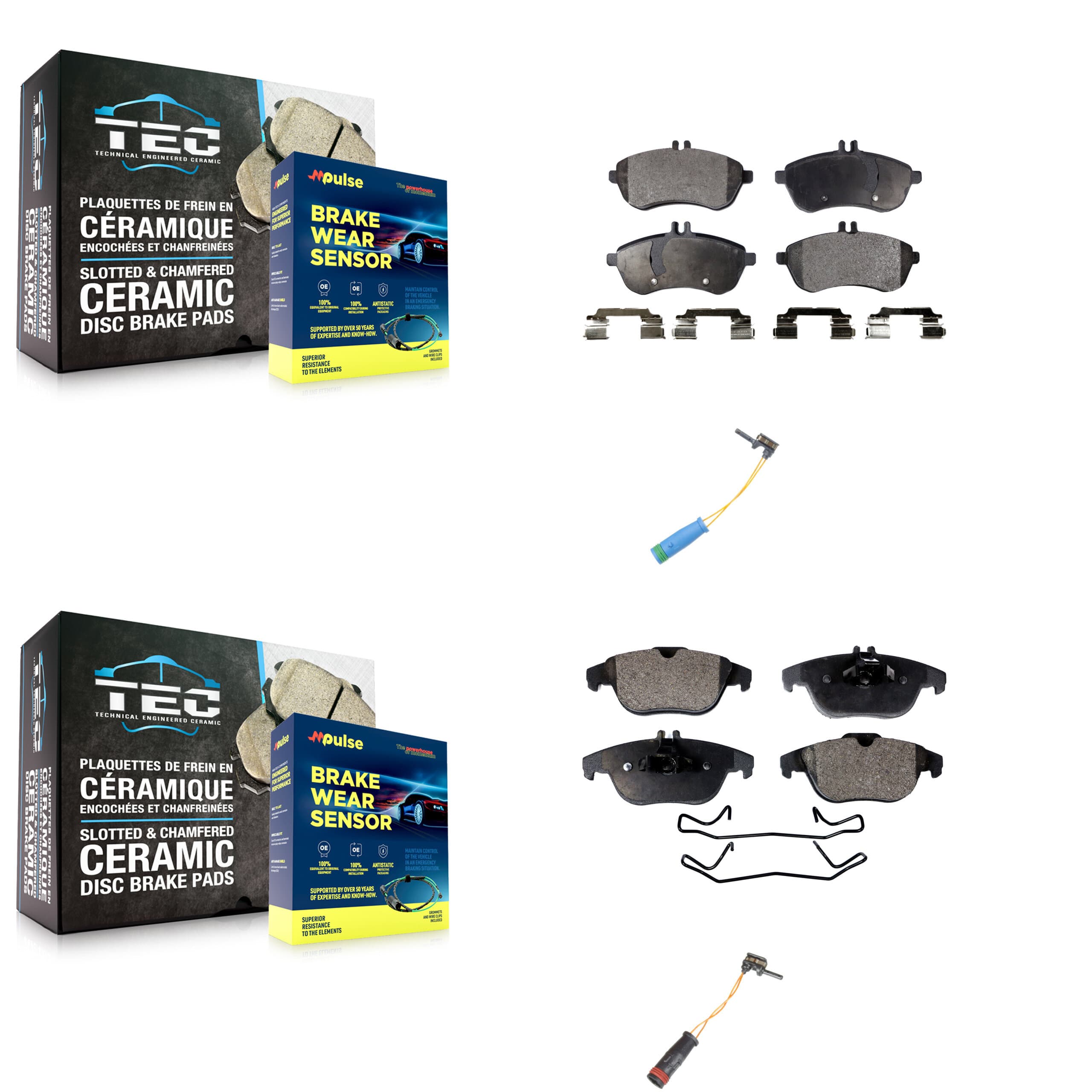 Positive Plus - KPW-100181 - Front and Rear Disc Brake Pad Kits image 1