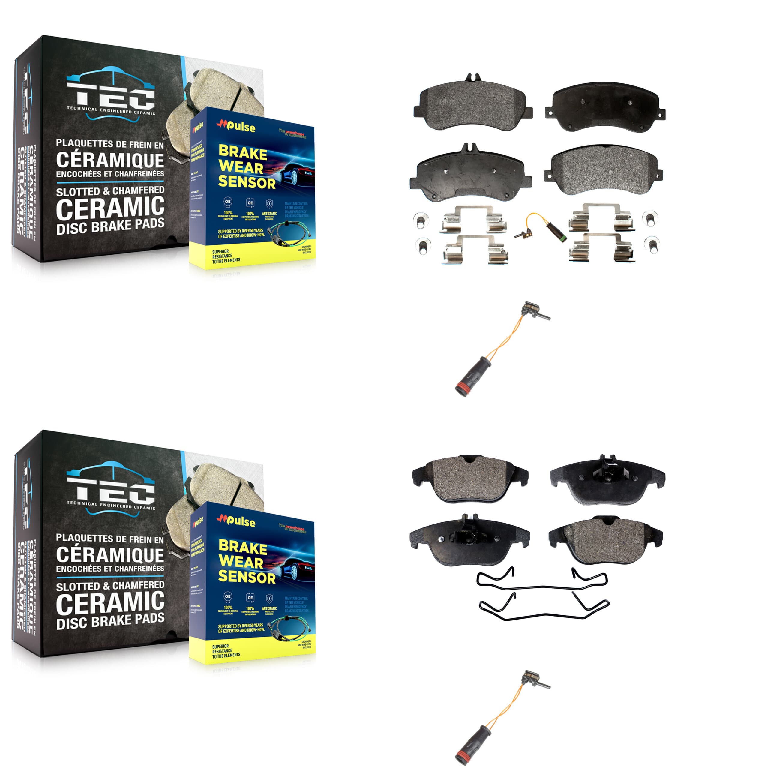 Positive Plus - KPW-100182 - Front and Rear Disc Brake Pad Kits image 1