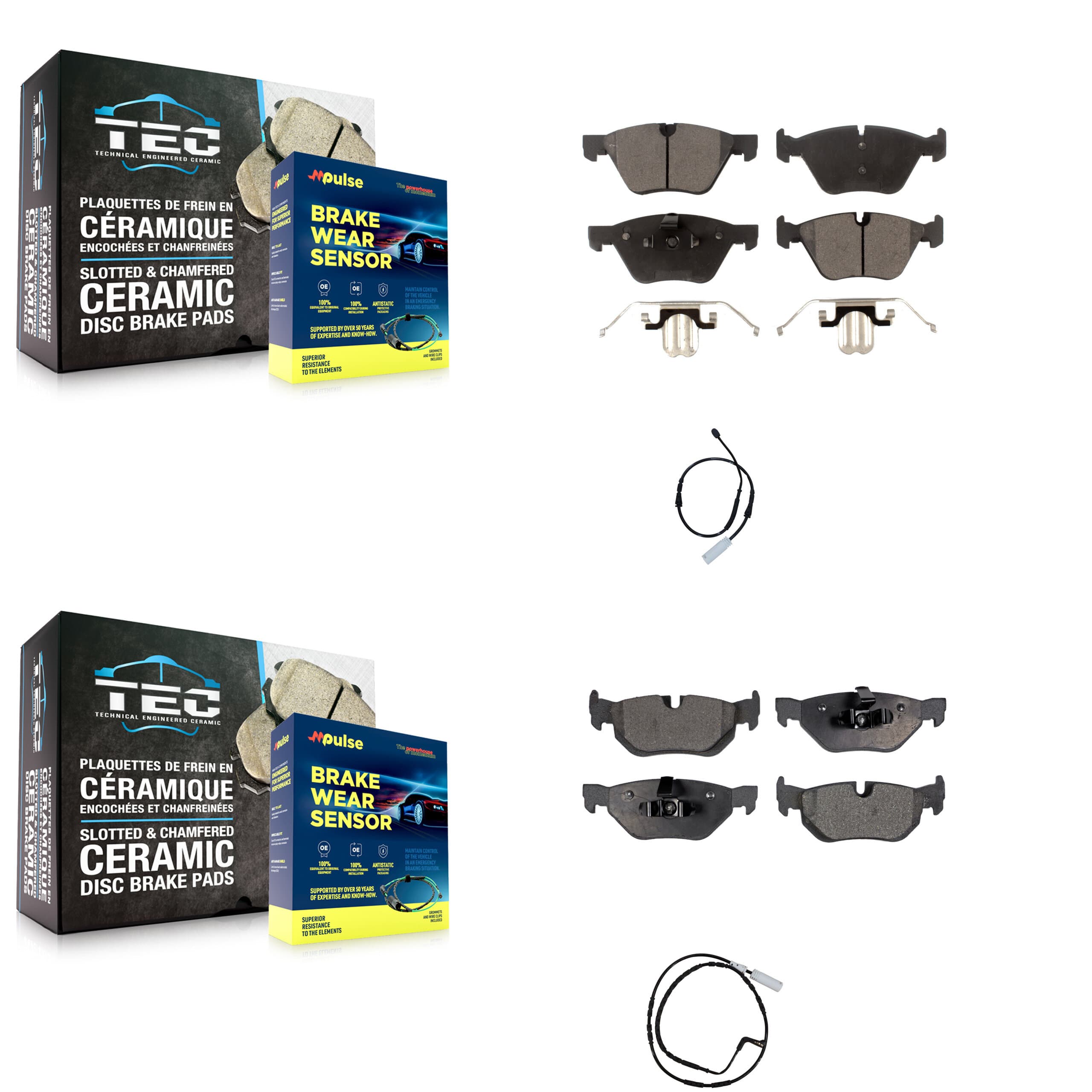 Positive Plus - KPW-100183 - Front and Rear Disc Brake Pad Kits image 1