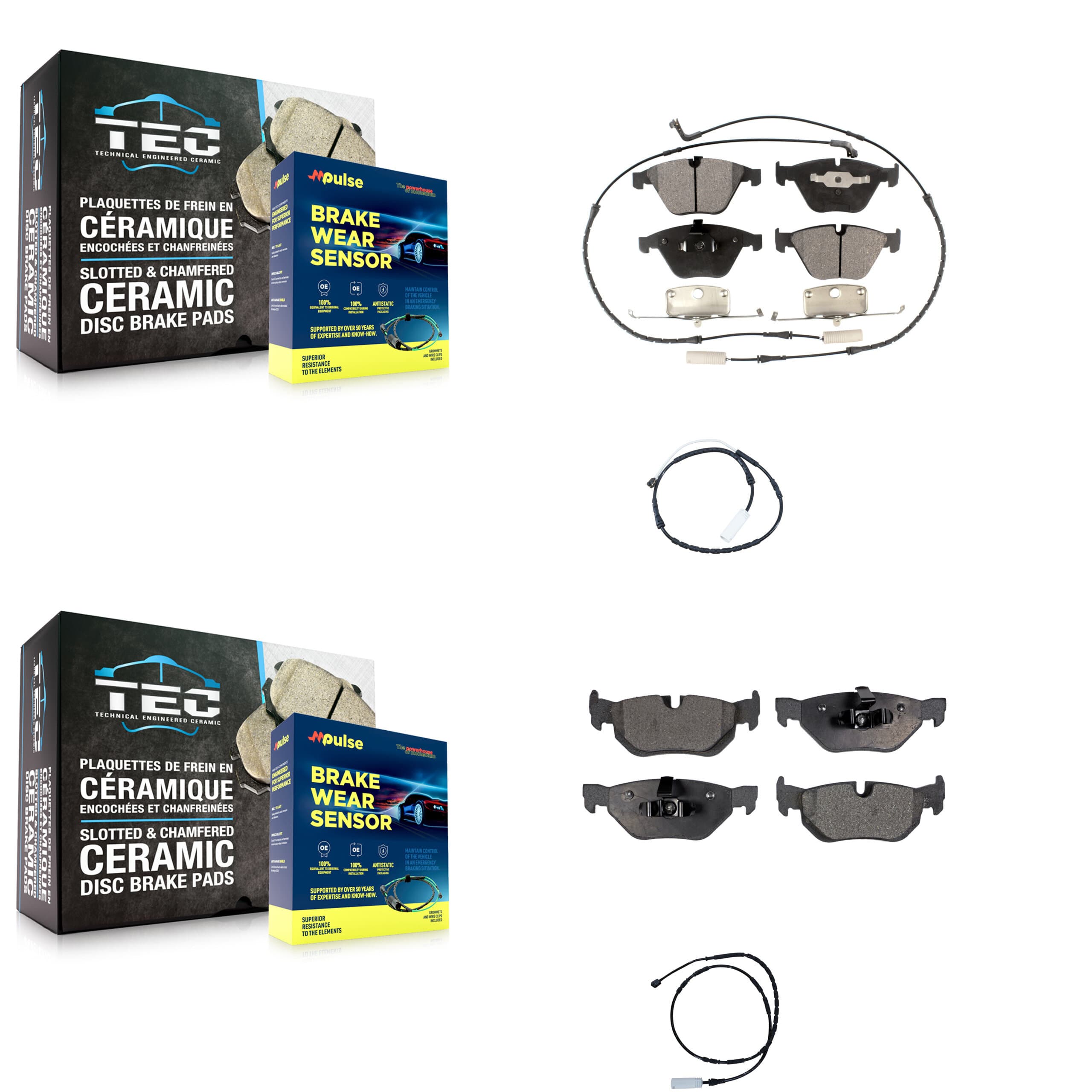 Positive Plus - KPW-100186 - Front and Rear Disc Brake Pad Kits image 1