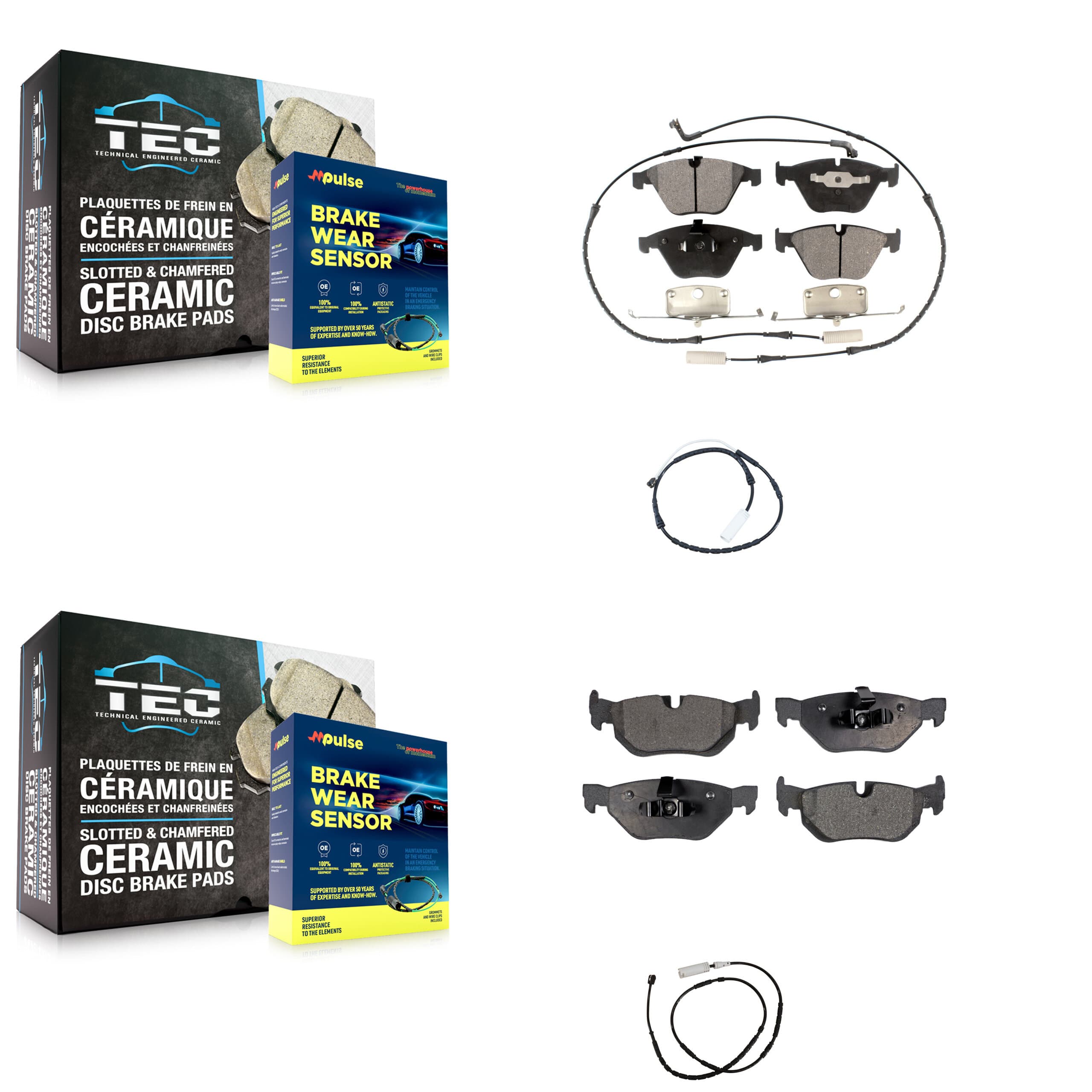 Positive Plus - KPW-100189 - Front and Rear Disc Brake Pad Kits image 1