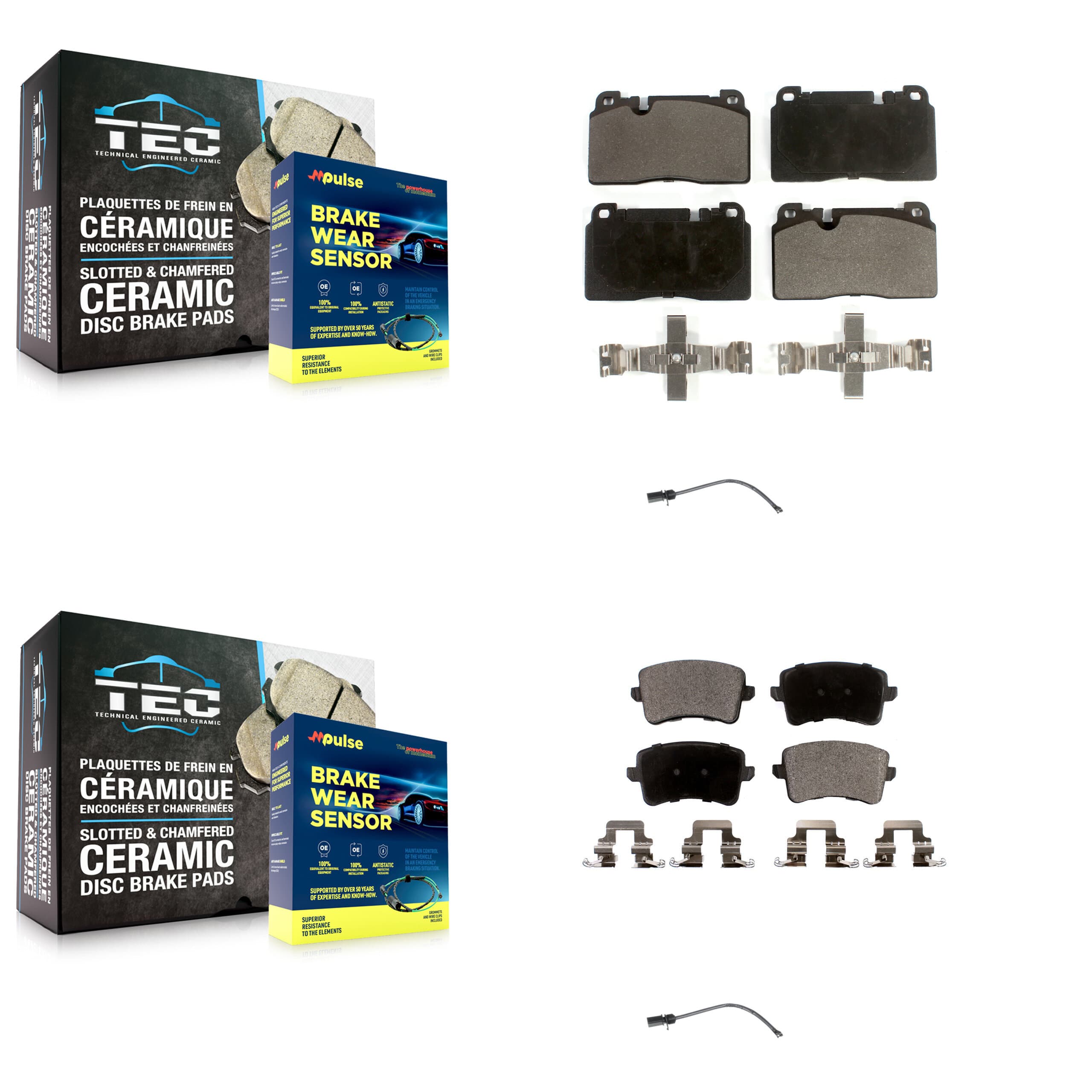 Positive Plus - KPW-100202 - Front and Rear Disc Brake Pad Kits image 1