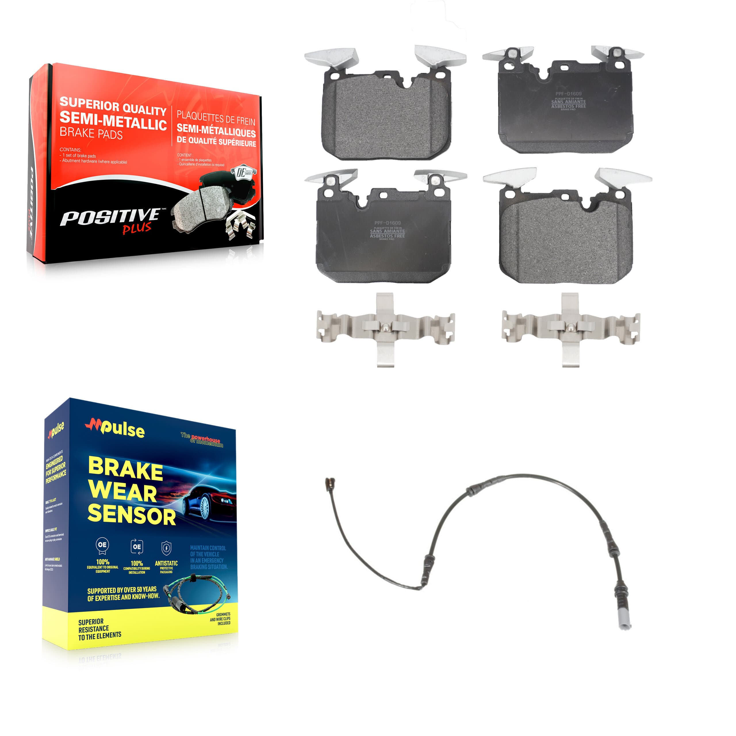 Positive Plus - KPW-100722 - Front Disc Brake Pad Kits image 1