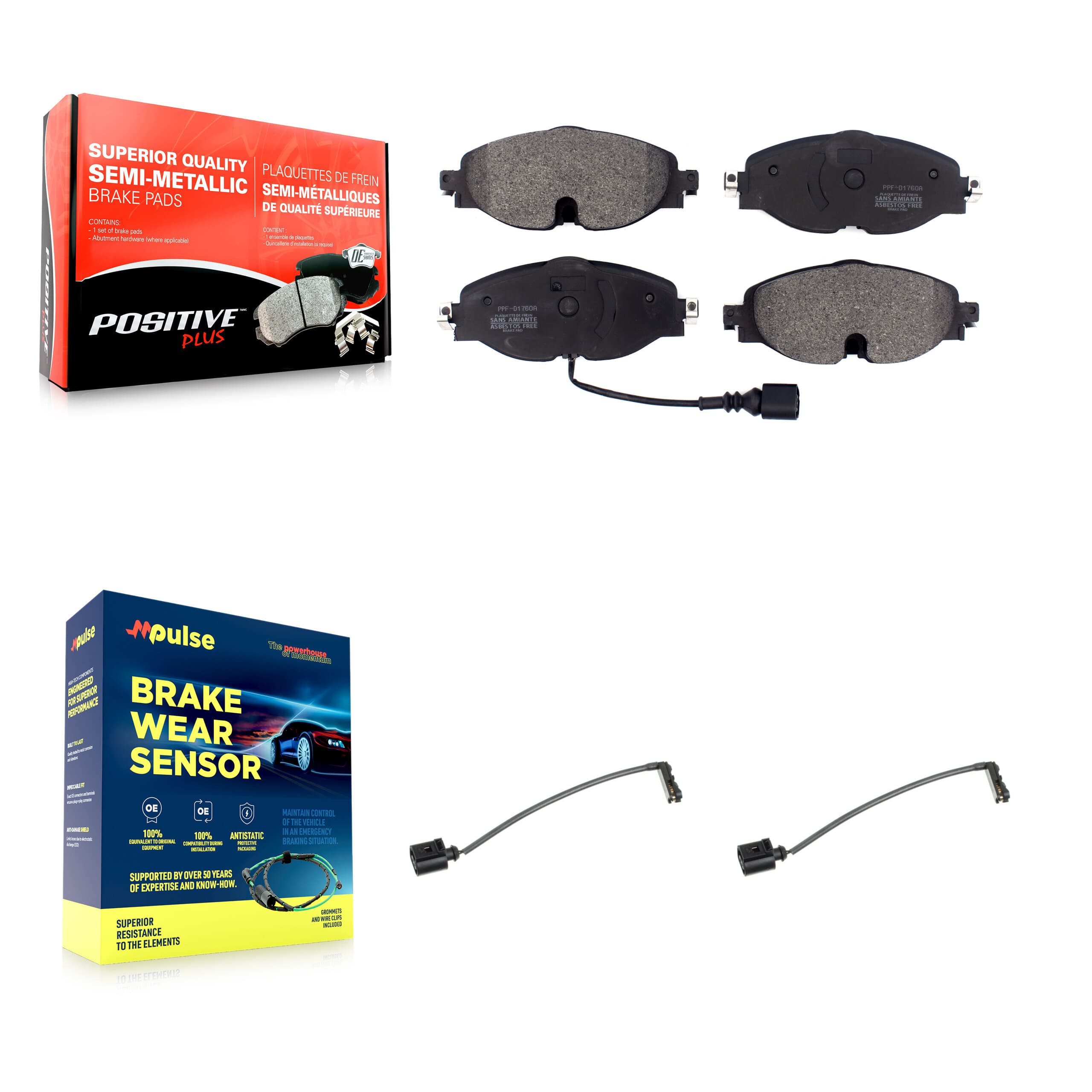 Positive Plus - KPW-100855 - Front Disc Brake Pad Kits image 1
