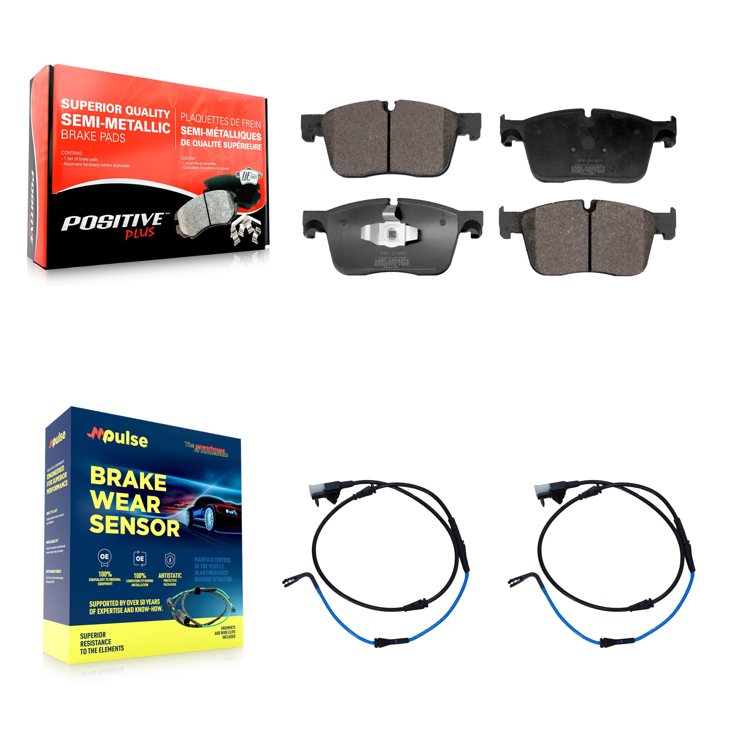 Positive Plus - KPW-100889 - Front Disc Brake Pad Kits image 1
