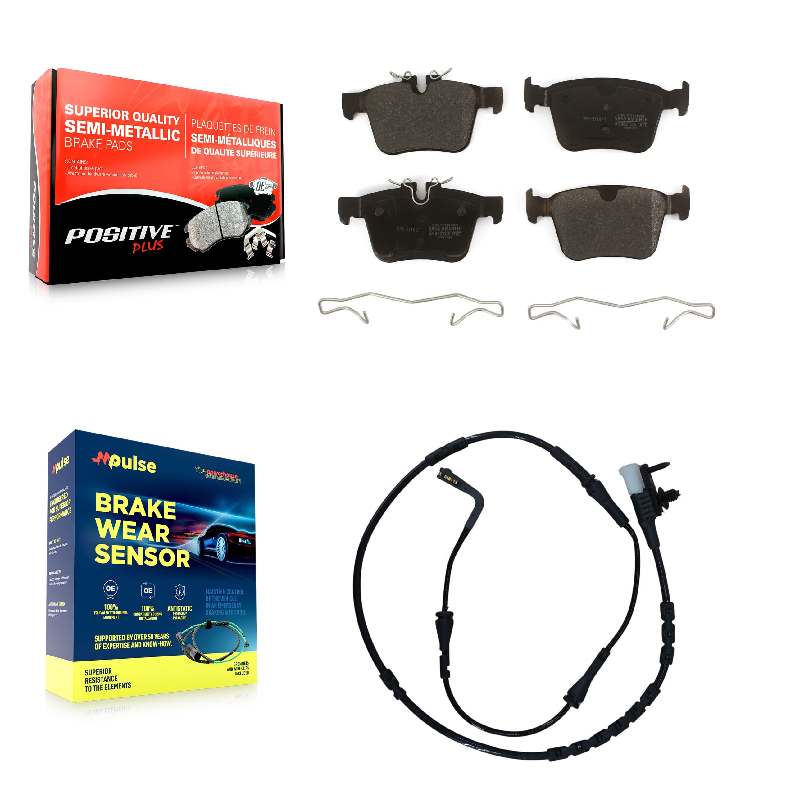 Positive Plus - KPW-100962 - Rear Disc Brake Pad Kits image 1