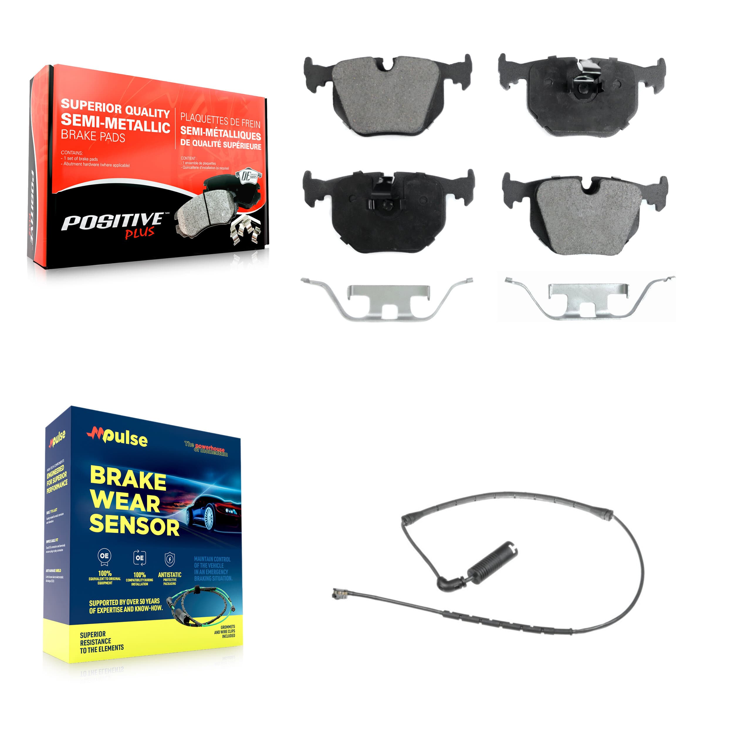 Positive Plus - KPW-100967 - Rear Disc Brake Pad Kits image 1