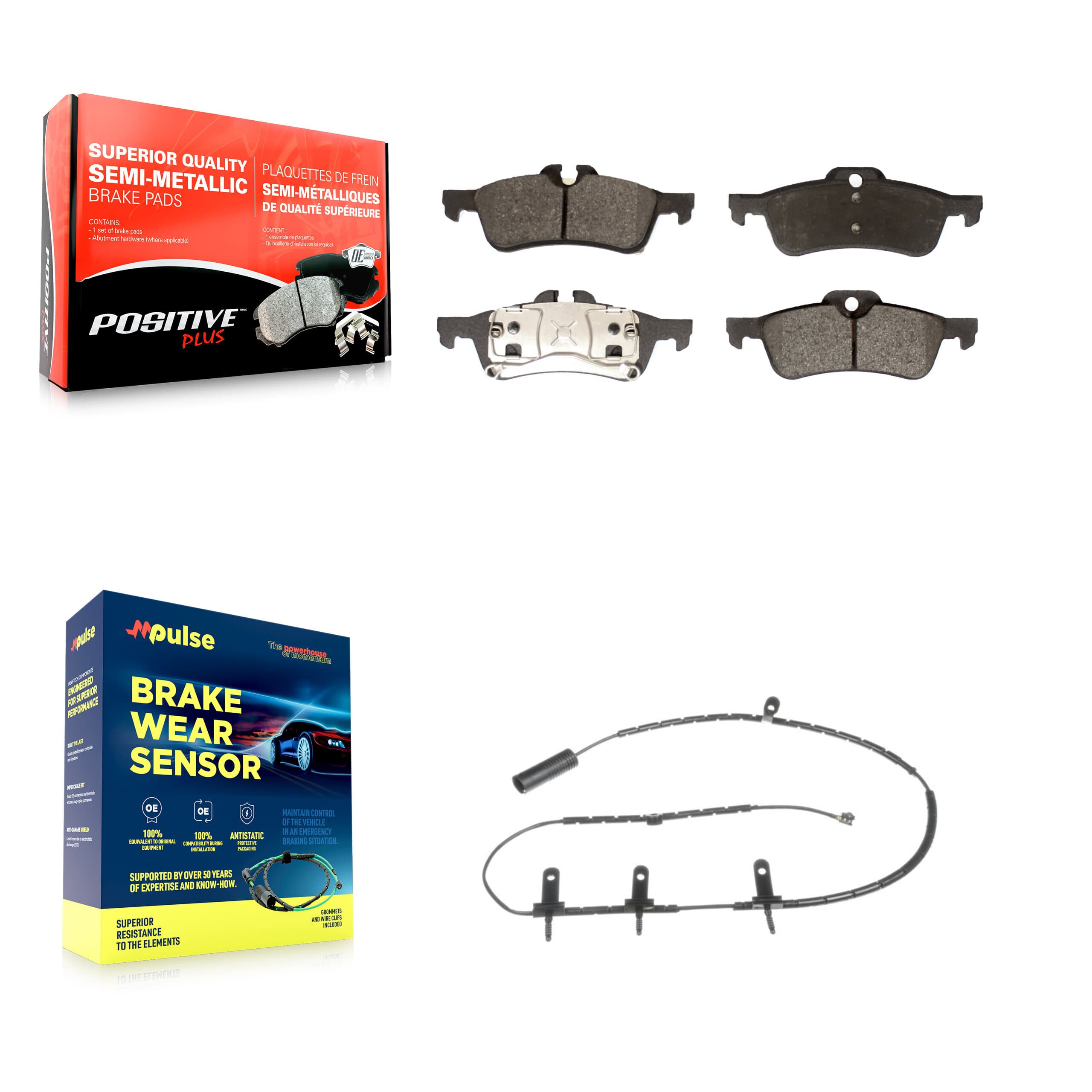 Positive Plus - KPW-100969 - Rear Disc Brake Pad Kits image 1
